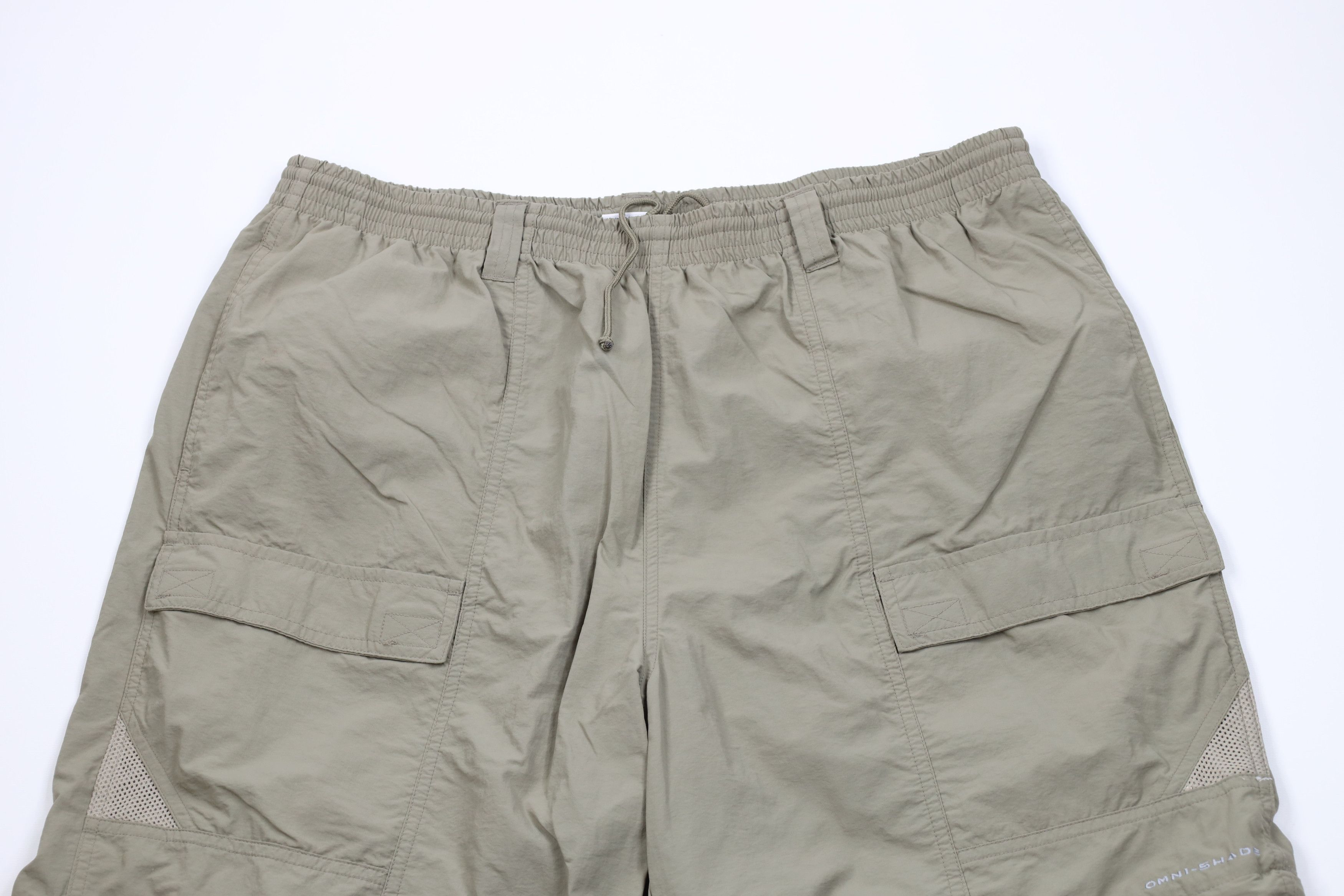 Columbia Vintage Y2K Columbia PFG Wide Leg Cargo Pants Shorts Beige Size US 38 / EU 54 - 2 Thumbnail