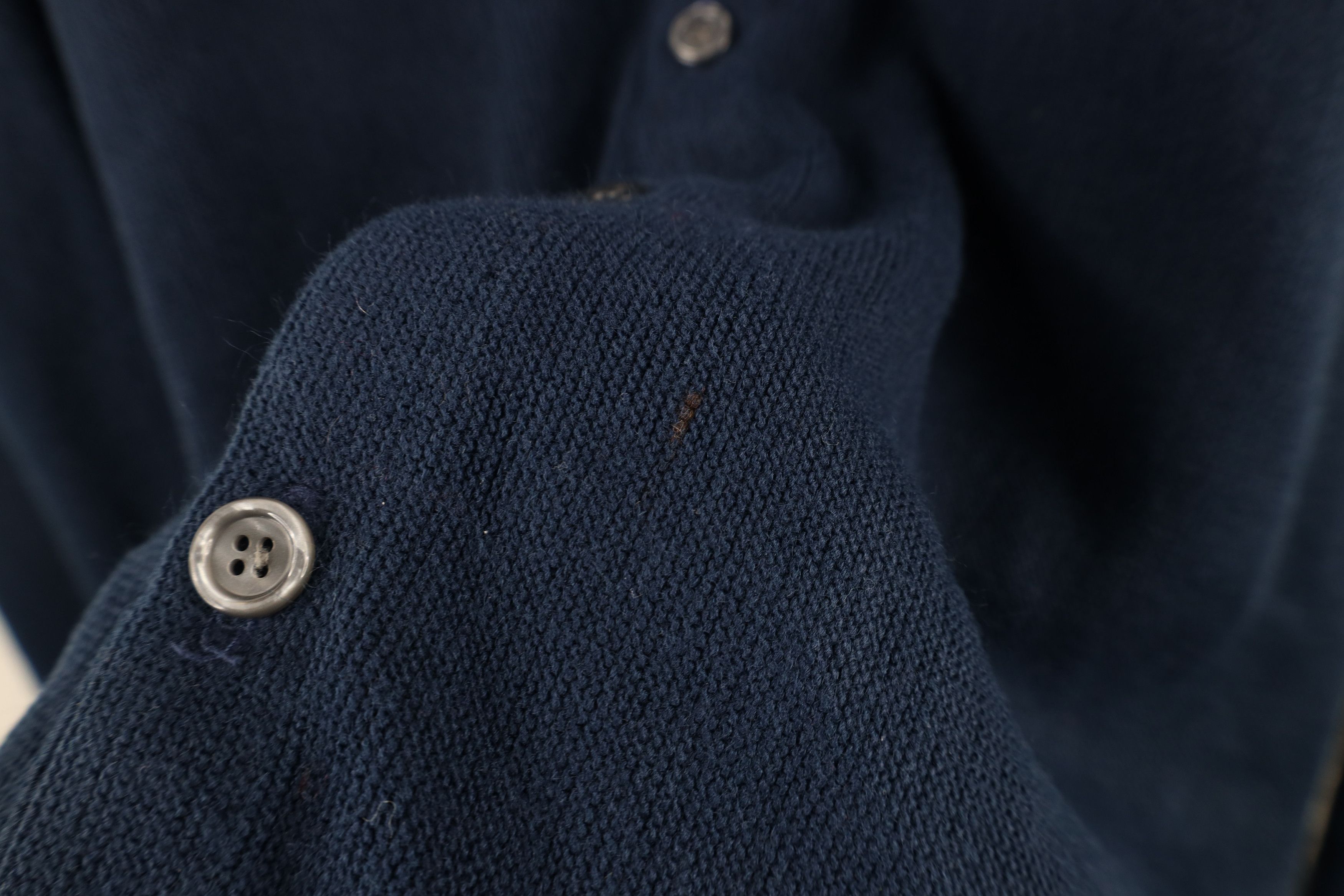 Vintage Vintage 90s Streetwear Blank Knit Cardigan Sweater Blue USA Size US XL / EU 56 / 4 - 4 Thumbnail