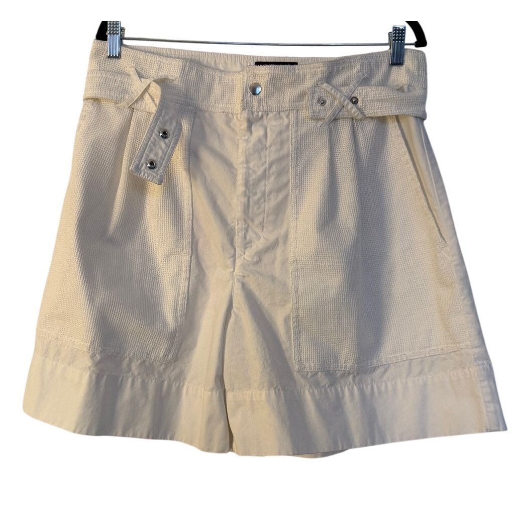 Isabel Marant Isabel Marant Cotton Etoile Rike Belted White Shorts Size 32" / US 10 / IT 46 - 6 Thumbnail