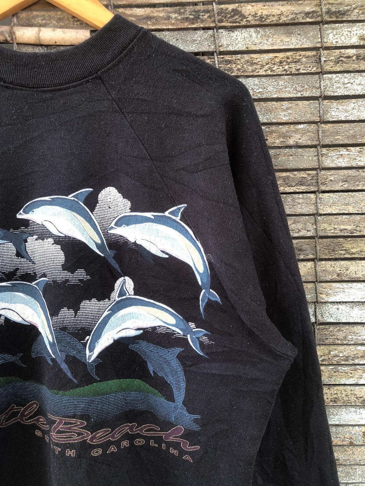 Japanese Brand × Vintage 💥Vintage 90s💥Myrtle Beach Dolphins Mirror Printed Sweatshirt Size US XL / EU 56 / 4 - 11 Thumbnail