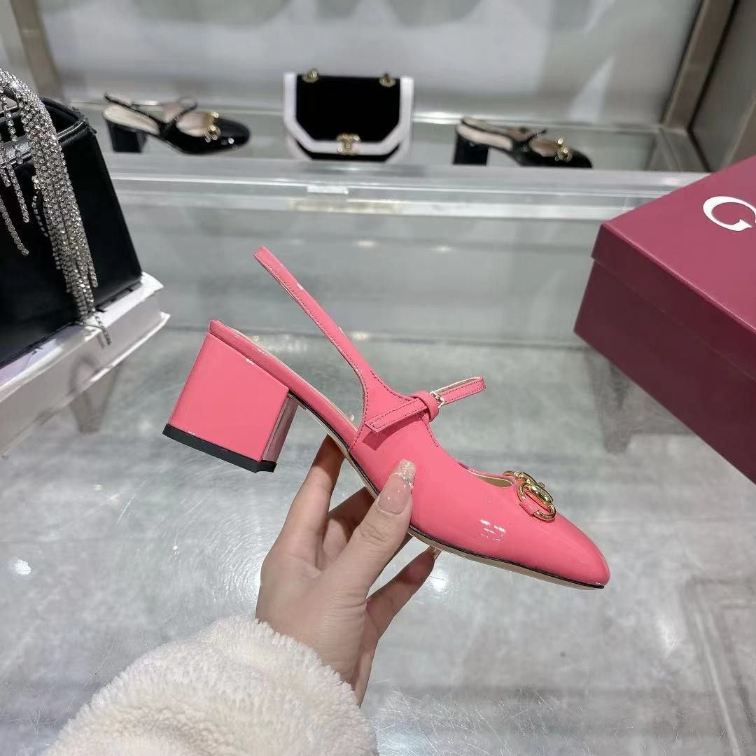 Gucci oc11z0126 Women's Horsebit Pumps in Pink Size US 8.5 / IT 38.5 - 3 Thumbnail