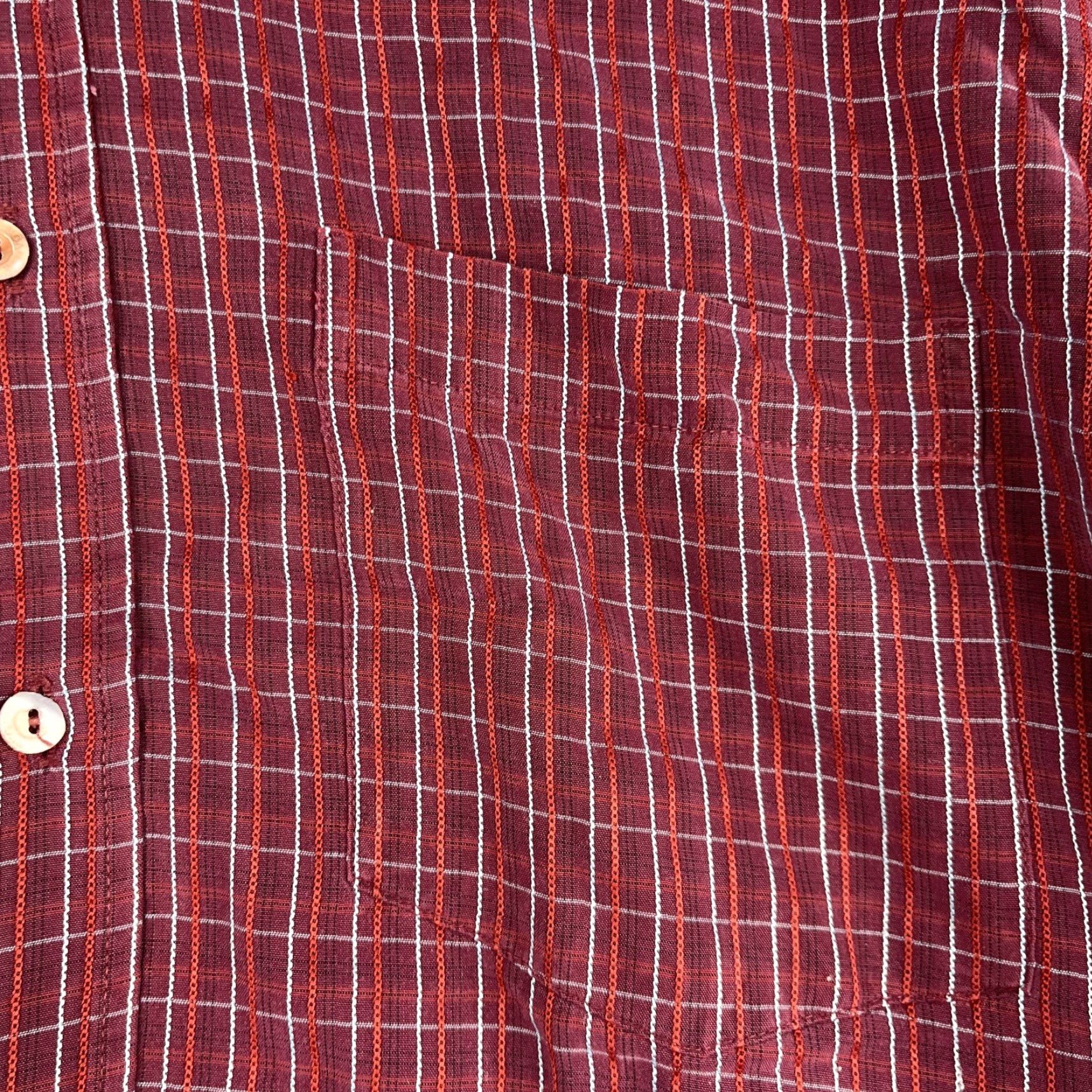 BUGATCHI BUGATCHI UOMO Shirt Medium Burgundy Check Embroidered Button Up Long Sleeve Mens Size US M / EU 48-50 / 2 - 4 Thumbnail