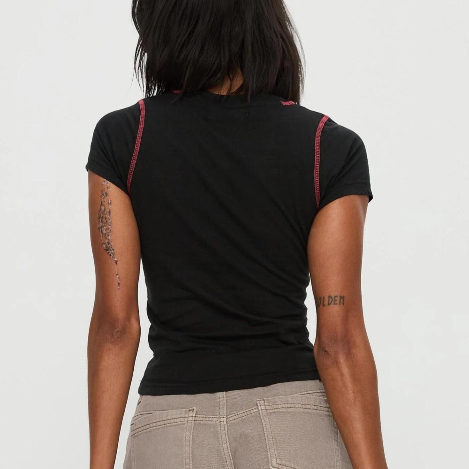 Other Princess Polly Cherrie Kisses Top Black Size XS / US 0-2 / IT 36-38 - 4 Thumbnail
