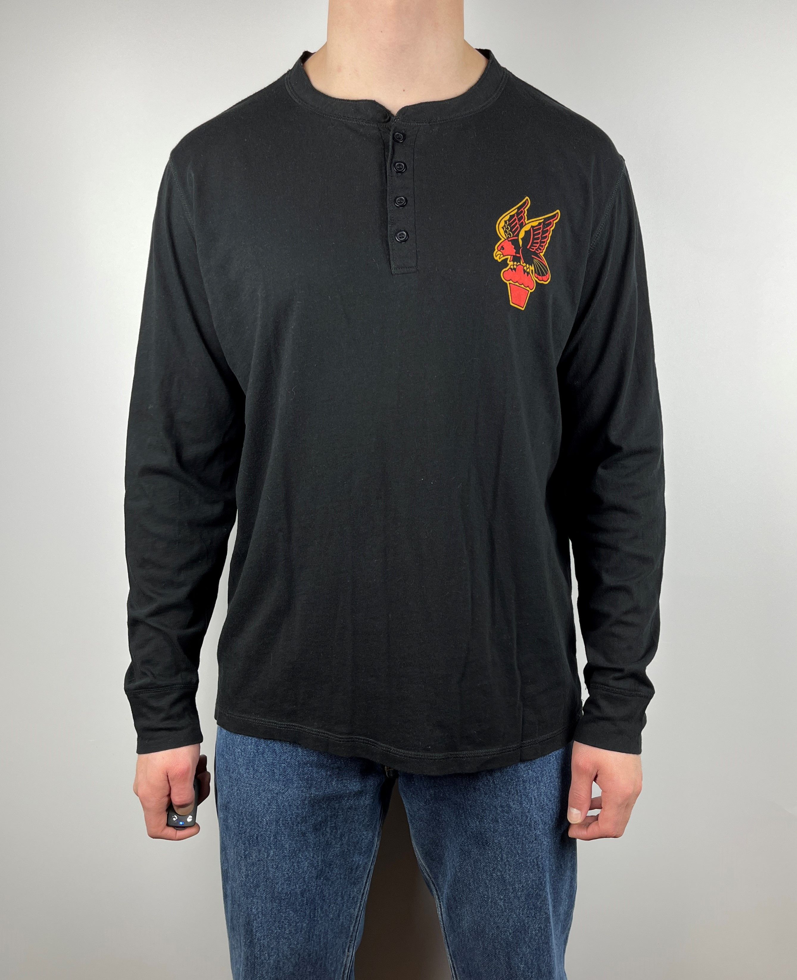 Johnny Cupcakes Johnny Cupcakes Eagle Cupcake Logo Henley Long Sleeve Size US XL / EU 56 / 4 - 1 Thumbnail