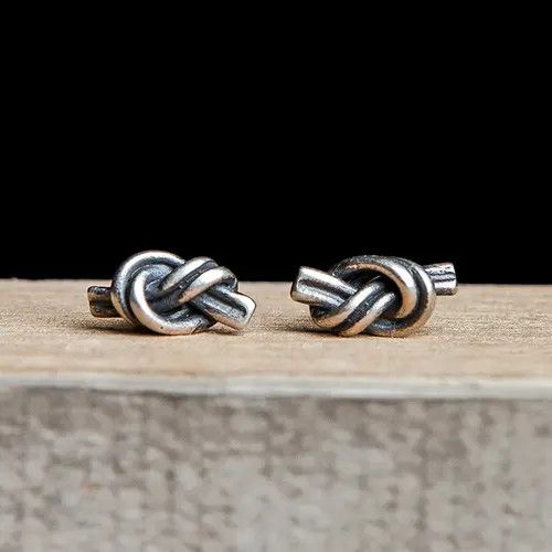 Diamond Earrings x Jewelry Crazy Earrings One Pairs Chrome Jewelry in Silver, Men's