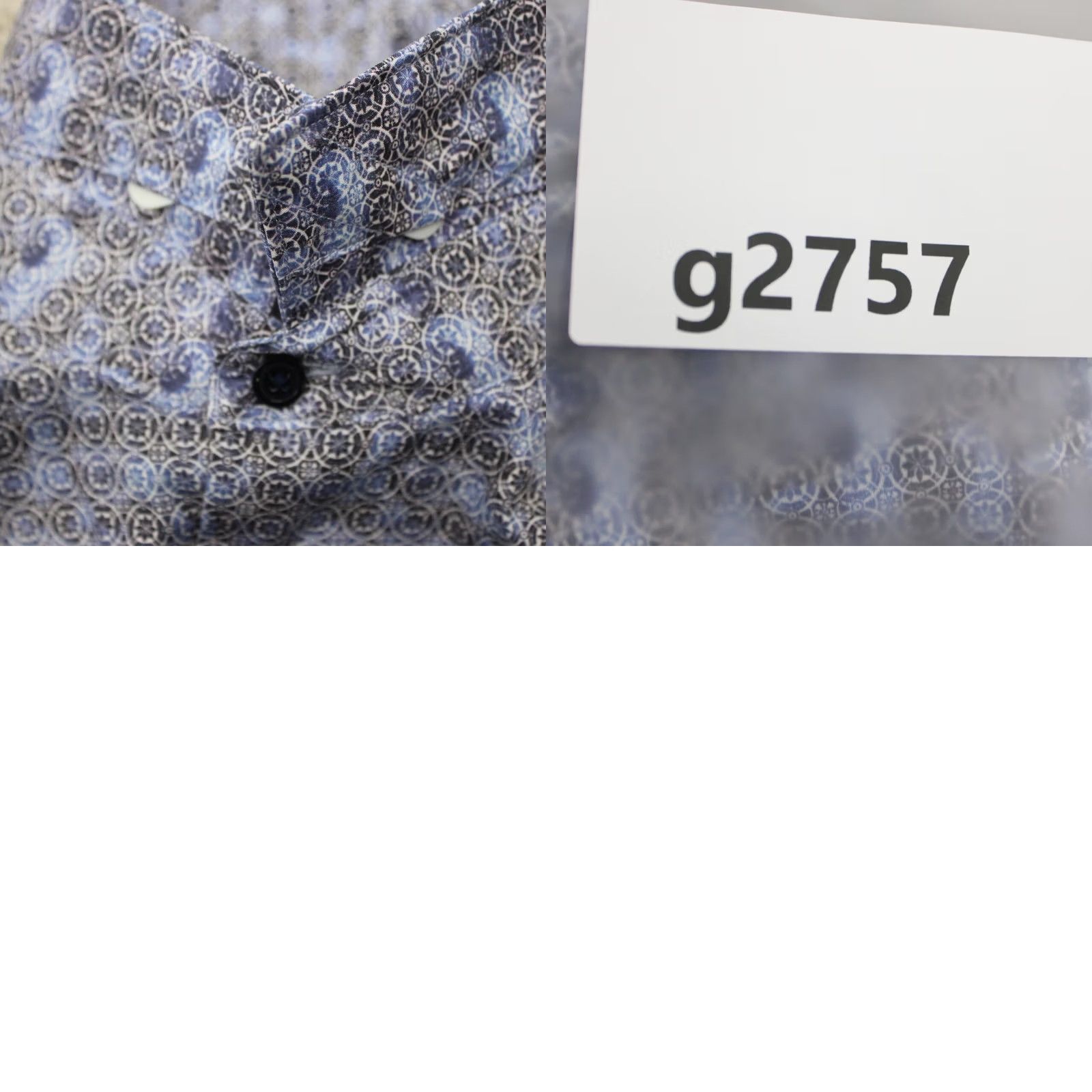 Zara Zara Man Shirt Blue Geometric Slim Fit Long Sleeve Button Up Men Large Size US L / EU 52-54 / 3 - 9 Thumbnail