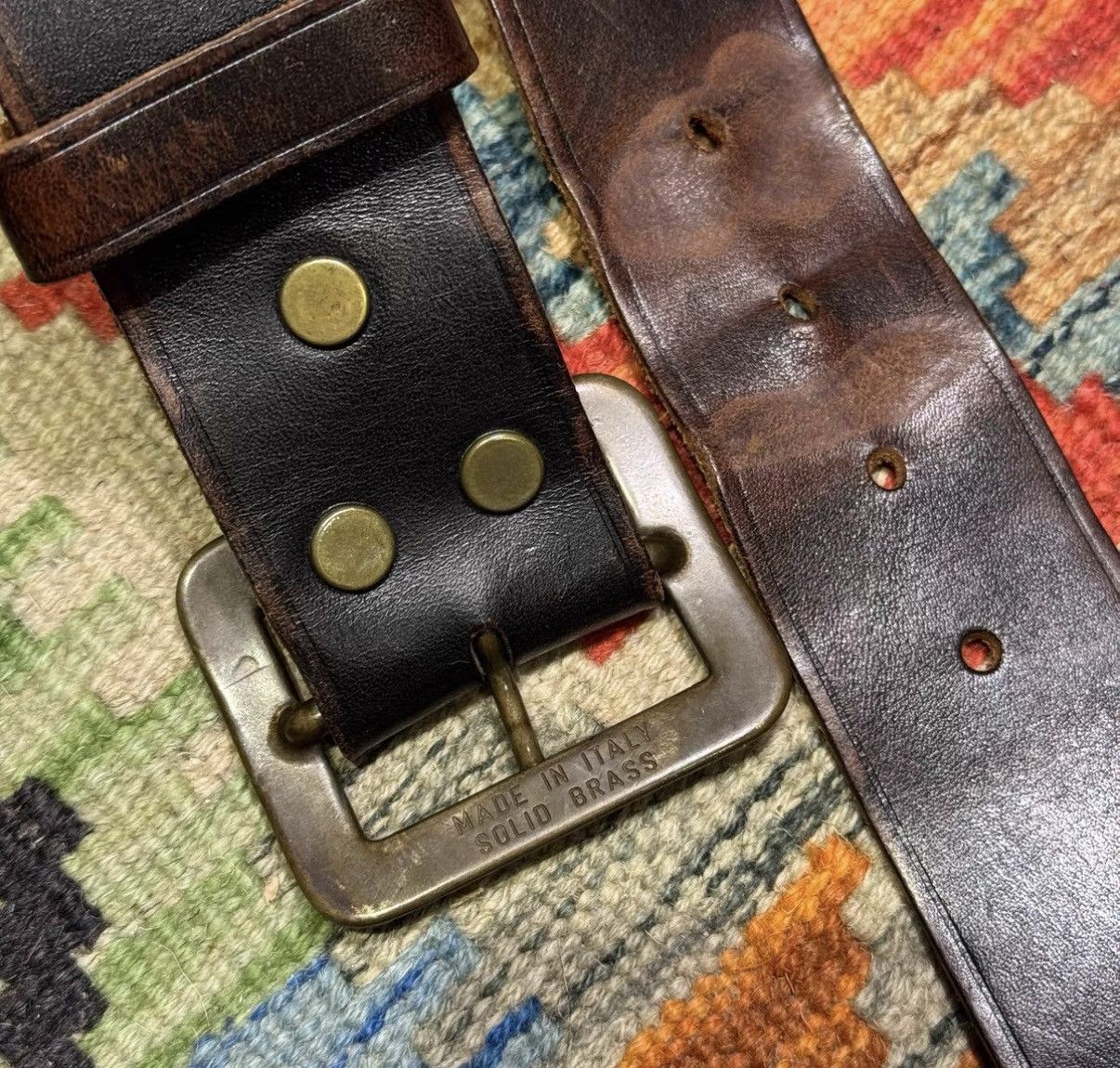 RRL Ralph Lauren RRL by Ralph Lauren Leather Belt K22 Size ONE SIZE - 5 Thumbnail