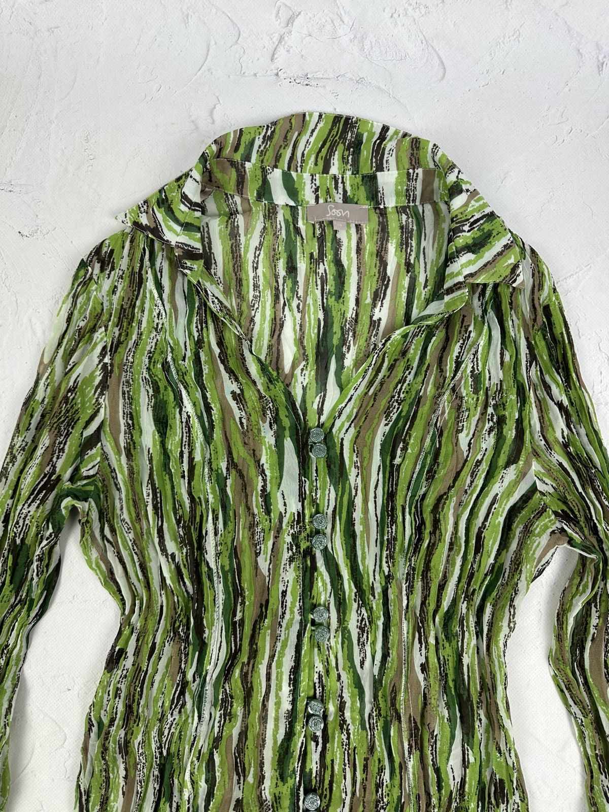Beauty Beast × If Six Was Nine × Vintage Vintage Camo Bondage Blouse Size L / US 10 / IT 46 - 5 Thumbnail