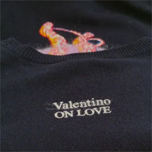 Valentino Valentino Plush blend patterned crew neck knit Size M / US 6-8 / IT 42-44 - 4 Thumbnail