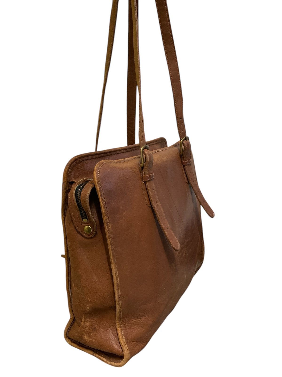 Genuine Leather × Leather × Vintage Vintage Laura USA Full Leather Shoulder Bag Size ONE SIZE - 6 Thumbnail