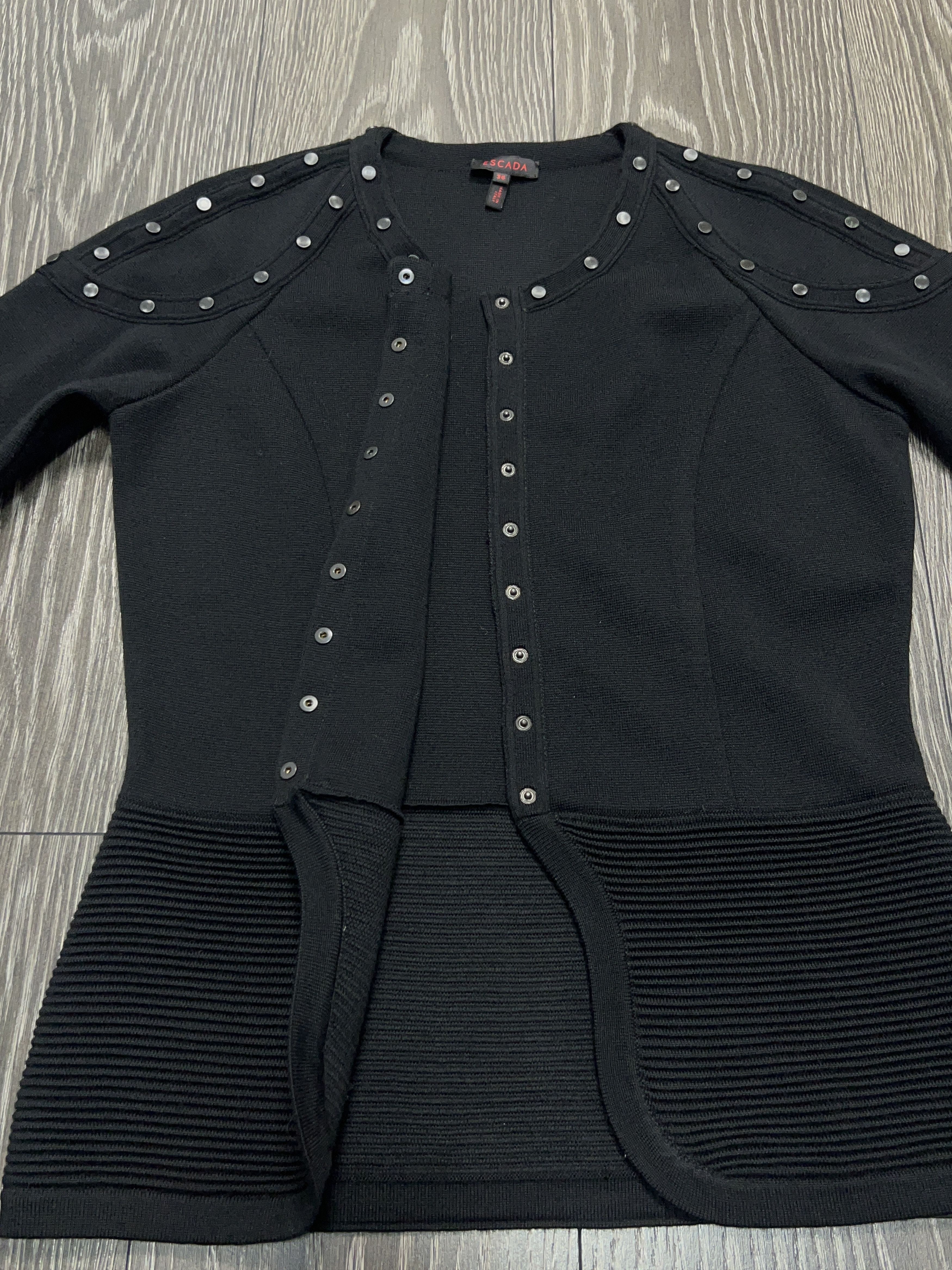 Escada Sweater Cardigan Snap Button Closure Studded Size 36 S Size M / US 6-8 / IT 42-44 - 9 Thumbnail