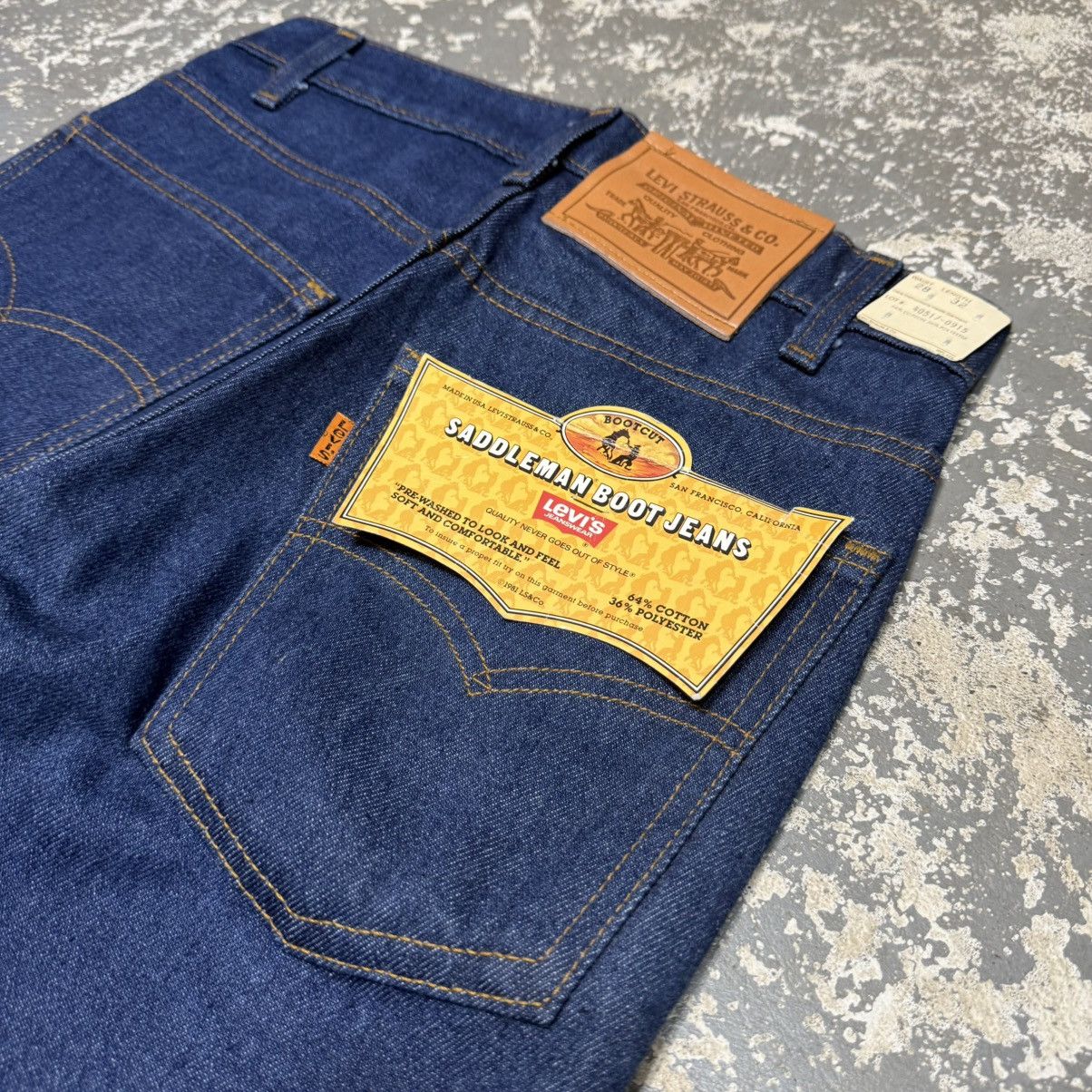 Levi's Vintage Levi’s 517 Boot Cut Blue Denim Jeans USA 80s NWT Size US 28 / EU 44 - 21 Thumbnail