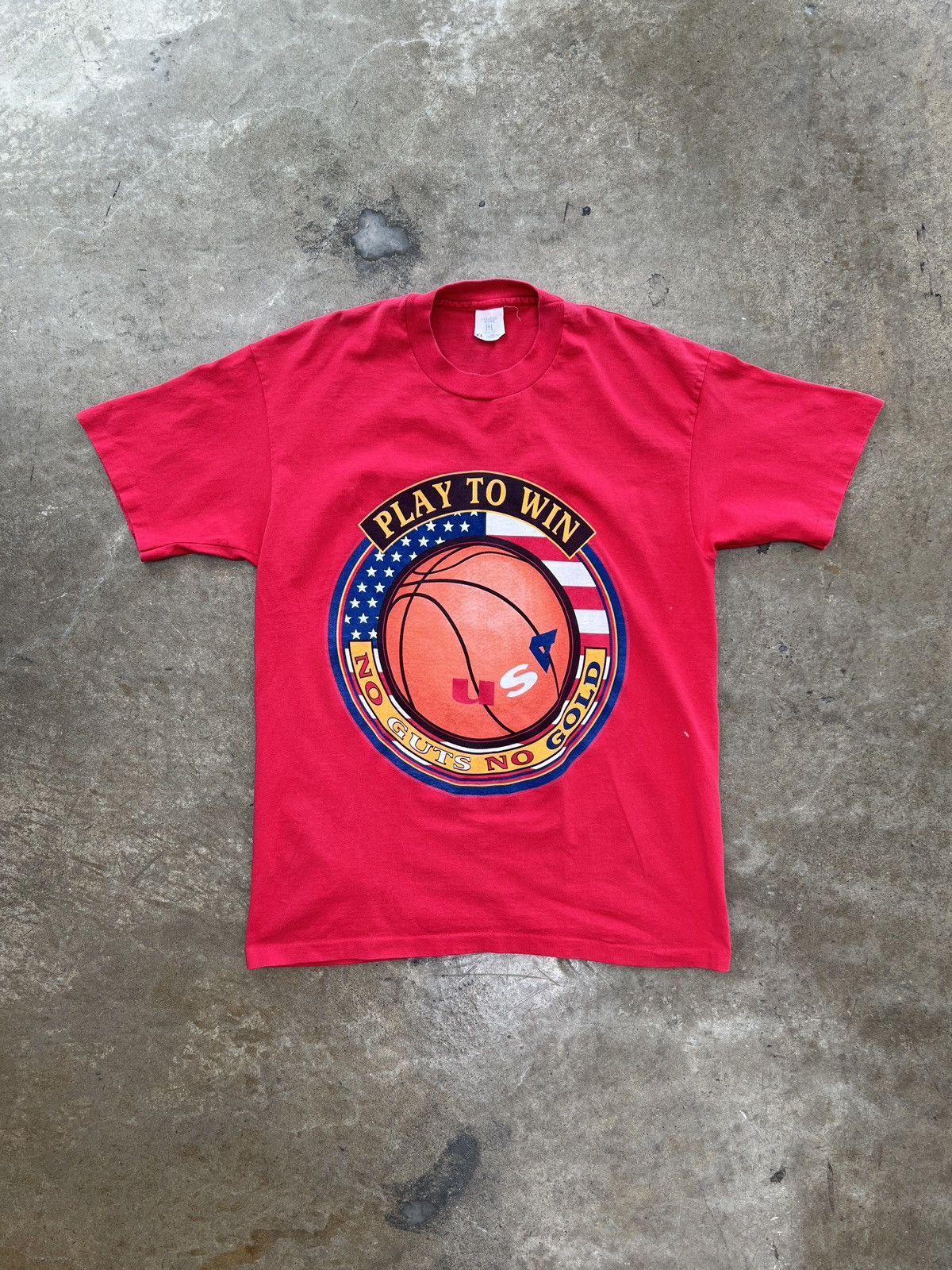 Vintage Vintage College Wear Play to Win USA Basketball Tee XL Size US XL / EU 56 / 4 - 2 Thumbnail
