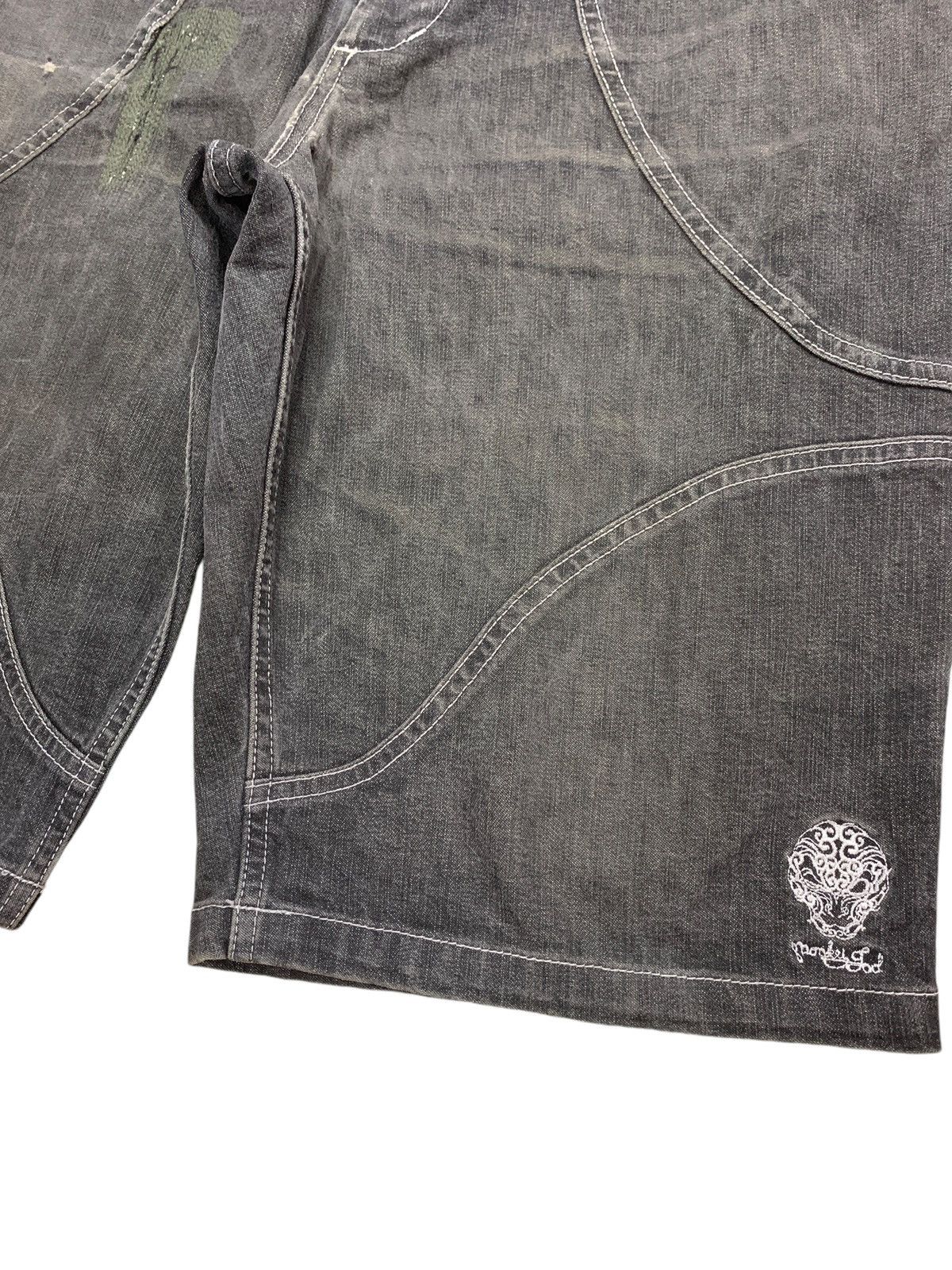 Japanese Brand Vintage Japanese Brand Skate Style Baggy Jean Shorts Size US 37 - 9 Thumbnail