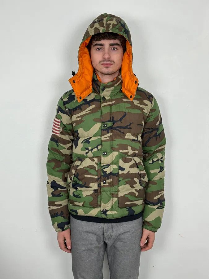 Polo Ralph Lauren 2000s Ralph Lauren USA Flag Camo Puffer Jacket Size US M / EU 48-50 / 2 - 2 Thumbnail