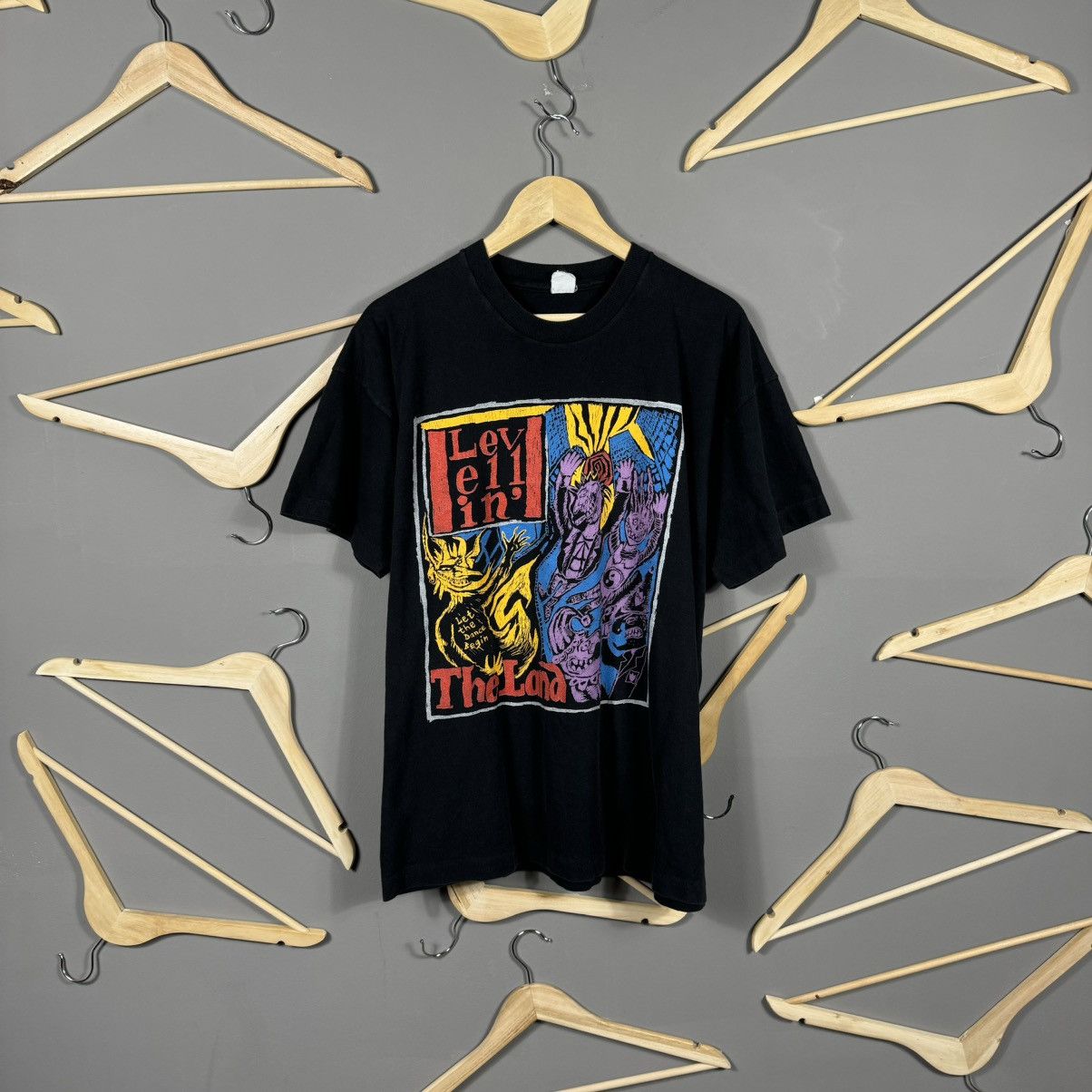 Band Tees Vintage Levellers 1991 Levelling The Land Band T-shirt Size US L / EU 52-54 / 3 - 1 Thumbnail