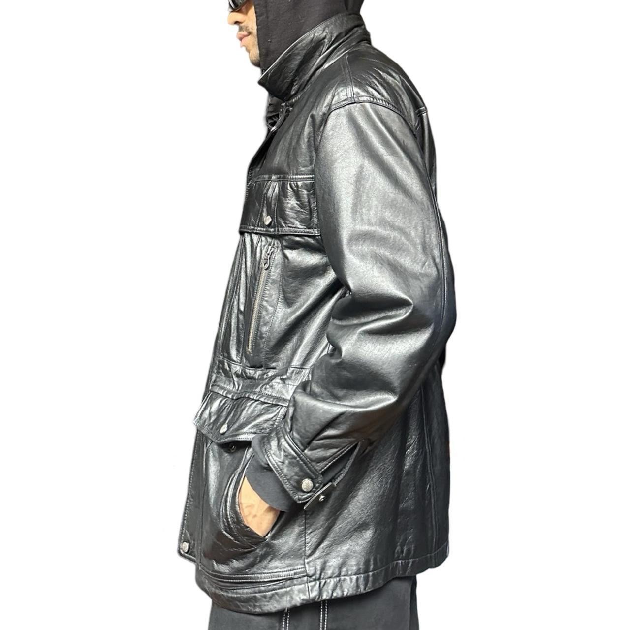 Vintage Vintage 80's Style Black Leather Pocket Jacket - Medium Size US M / EU 48-50 / 2 - 4 Thumbnail