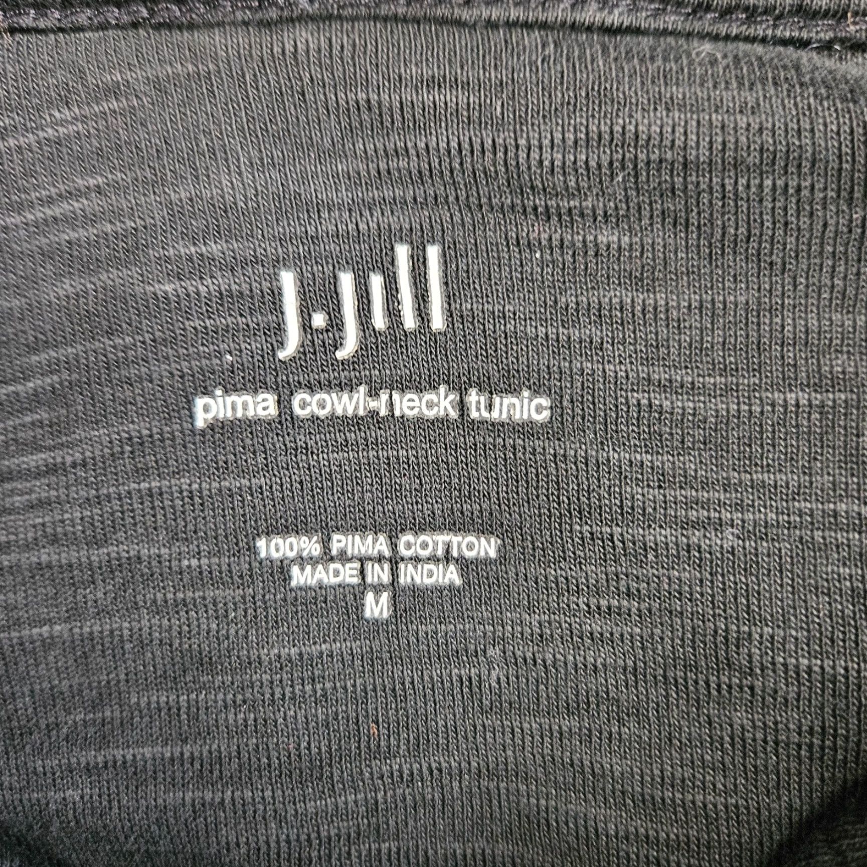 J. Jill J. Jill Blouse Tunic Women's Pima Cotton Cowl Neck Long Sleeve Black Size M Size M / US 6-8 / IT 42-44 - 5 Thumbnail
