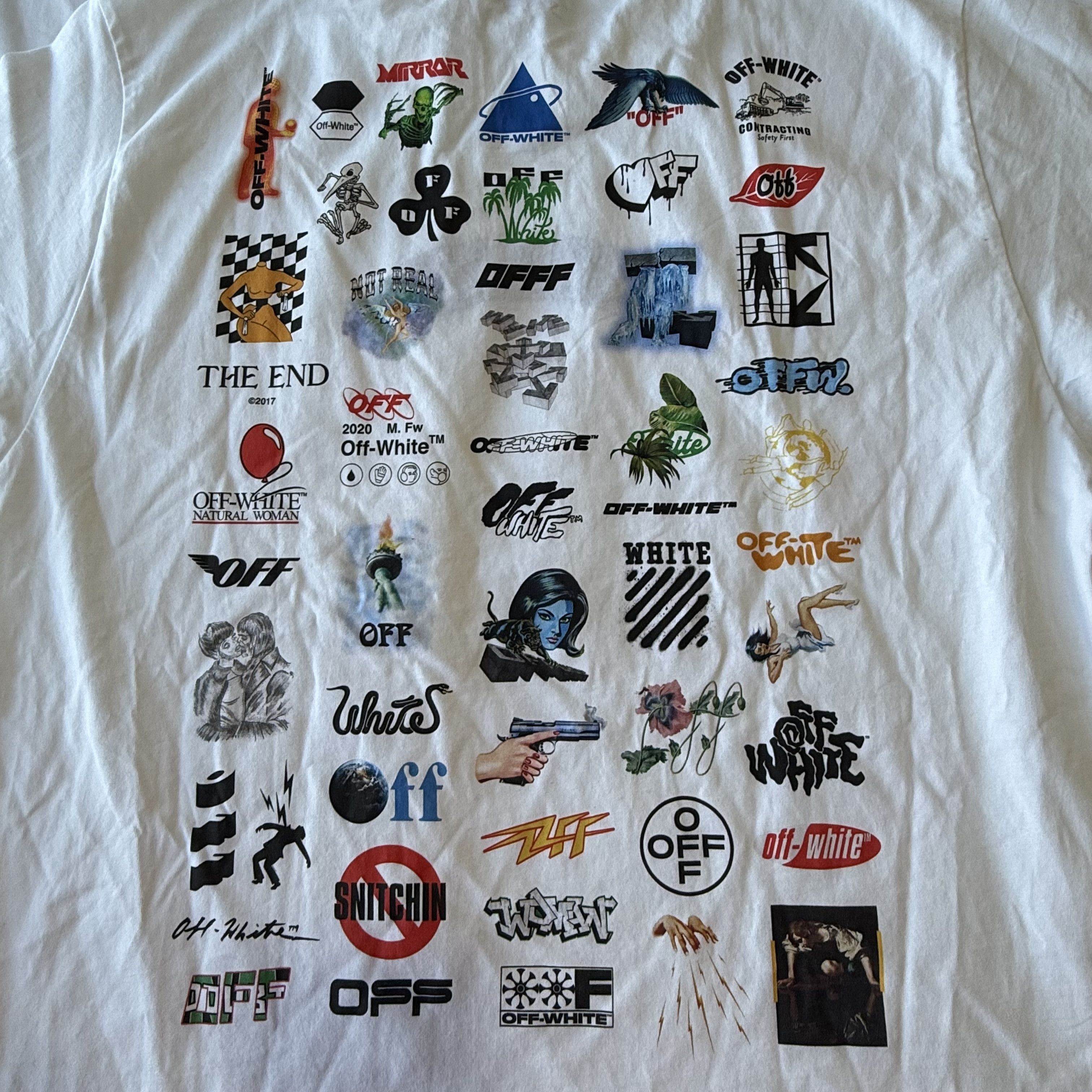 Off-White Off-White "_Logic" 10th Anniversary Logo Archive T-Shirt Size US XL / EU 56 / 4 - 11 Thumbnail