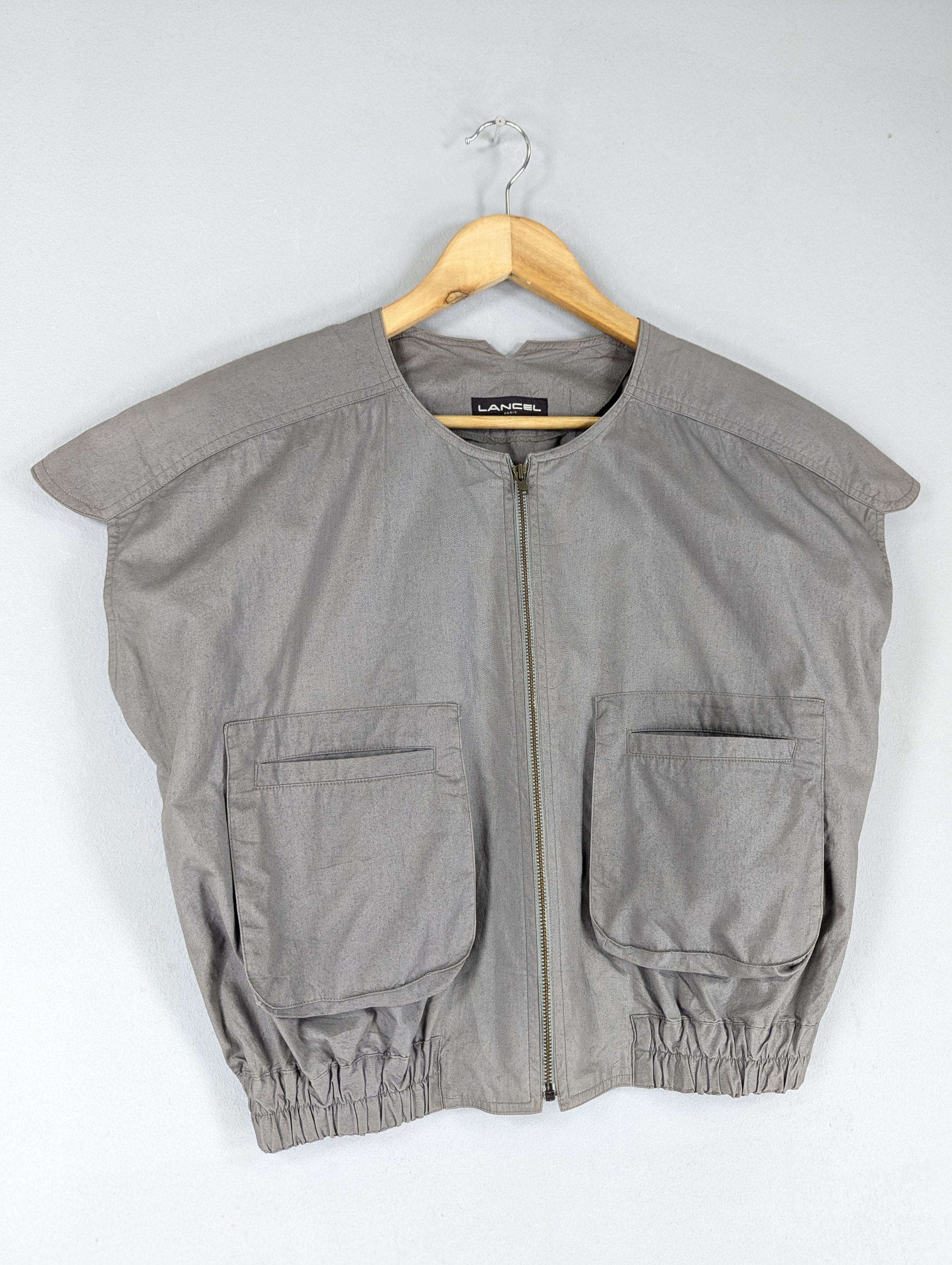 Lancel Vintage Lancel Paris Sleeveless Collarless Utility Vest Size L / US 10 / IT 46 - 3 Thumbnail