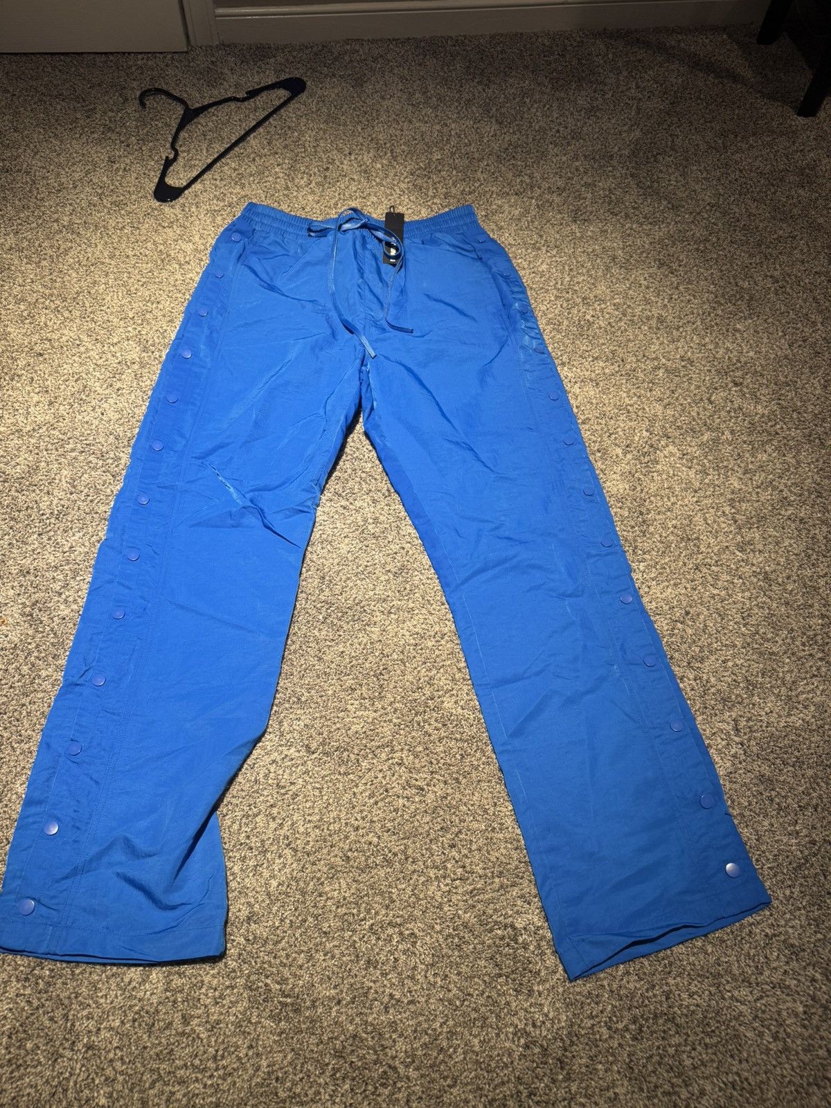 Fashion Nova NovaMEN blue snap track pants. Brand new with tags Size US 34 / EU 50 - 1 Thumbnail