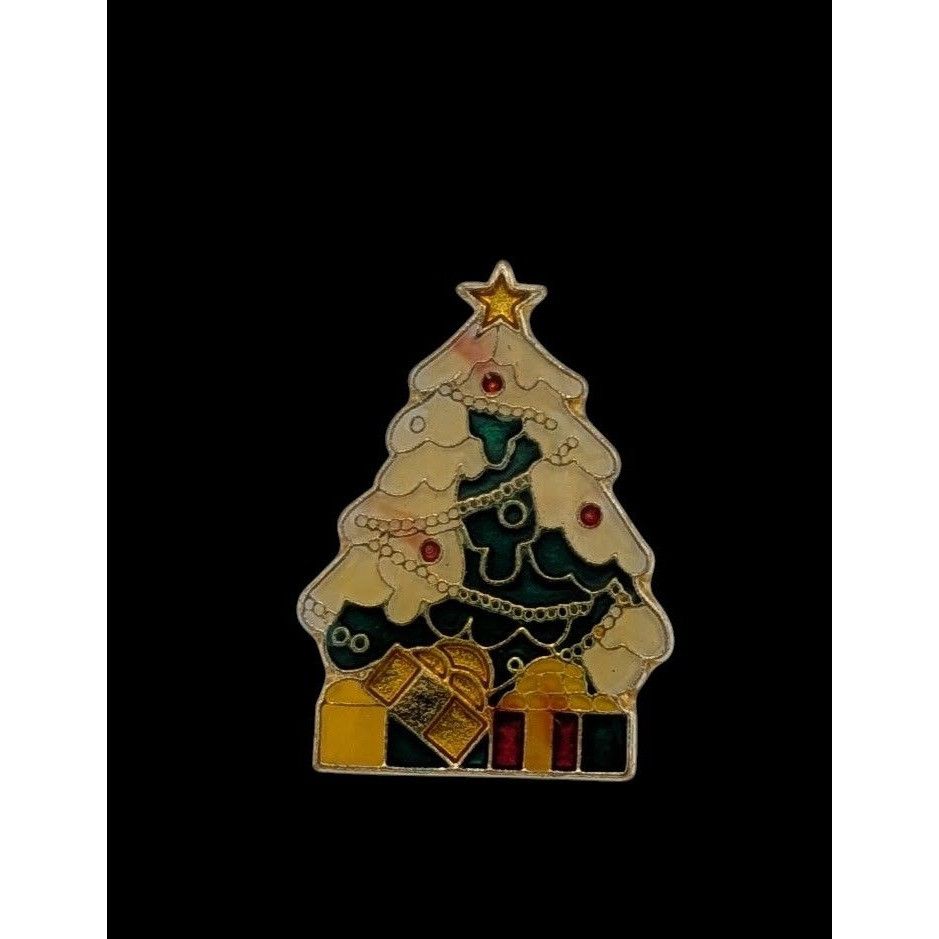Other Vintage Holiday Enamel Christmas Tree Lapel Pin Size ONE SIZE - 1 Thumbnail