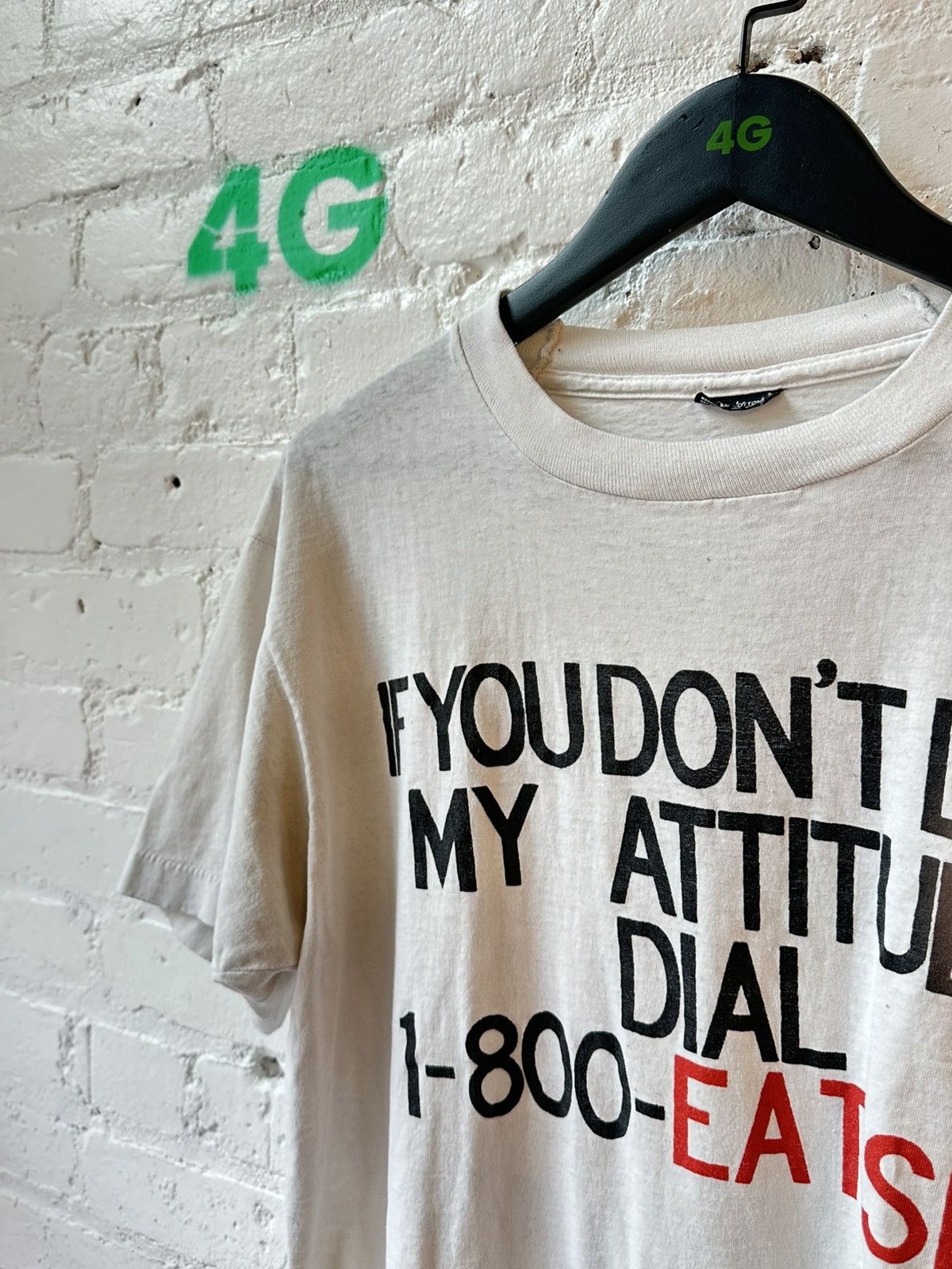 Vintage VINTAGE THASHED EAT SHIT SINGLE STITCH T Size US L / EU 52-54 / 3 - 2 Thumbnail