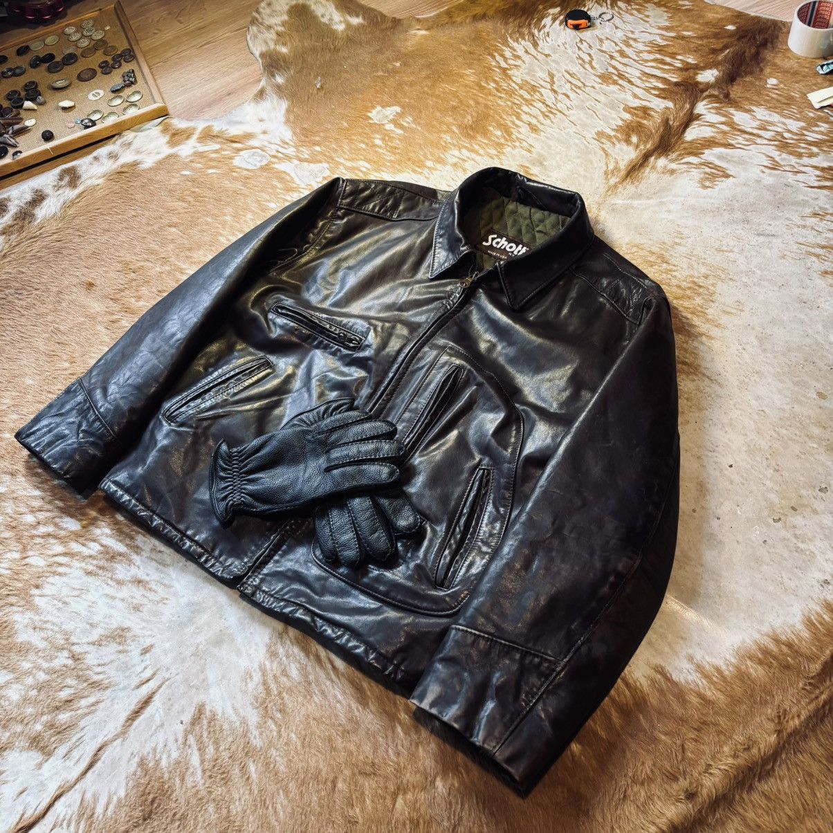 Schott Schott Made In Usa Leather Jacket Size 48 Fit L Size US L / EU 52-54 / 3 - 2 Thumbnail