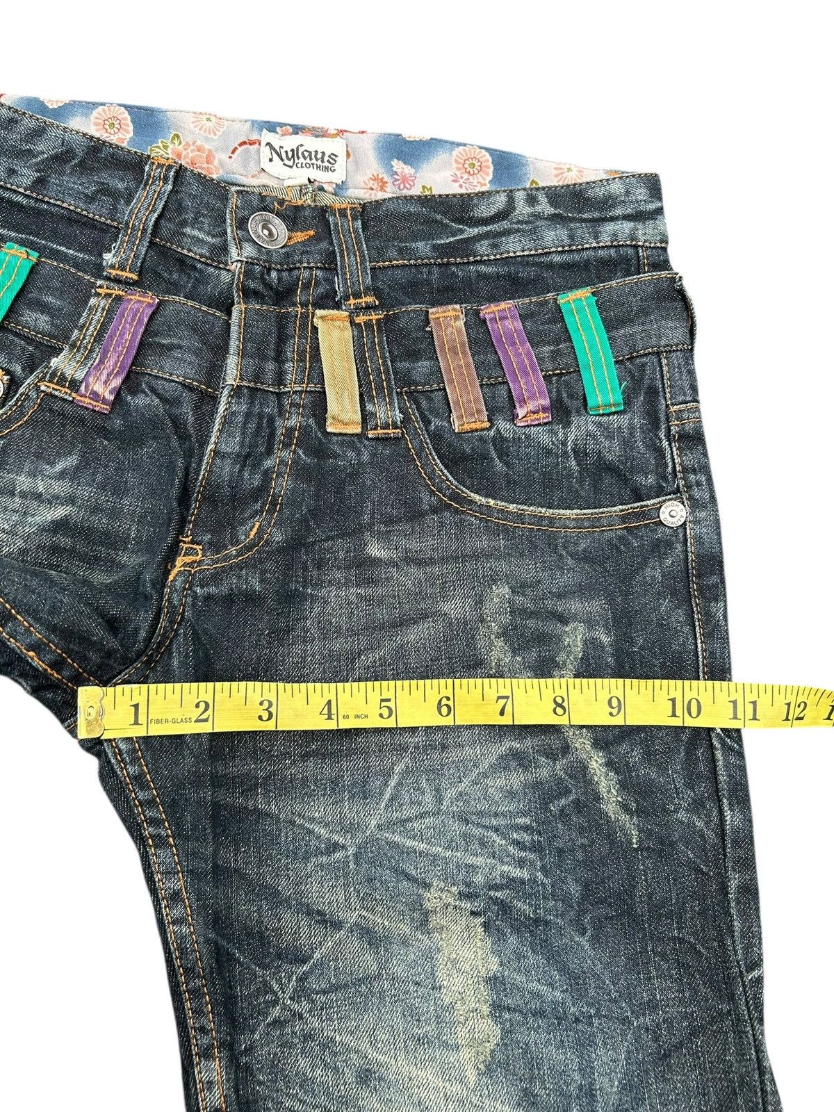 Kapital Nylaus Double Waist Japanese Punk Bondage Style Denim Jeans Size US 30 / EU 46 - 15 Thumbnail
