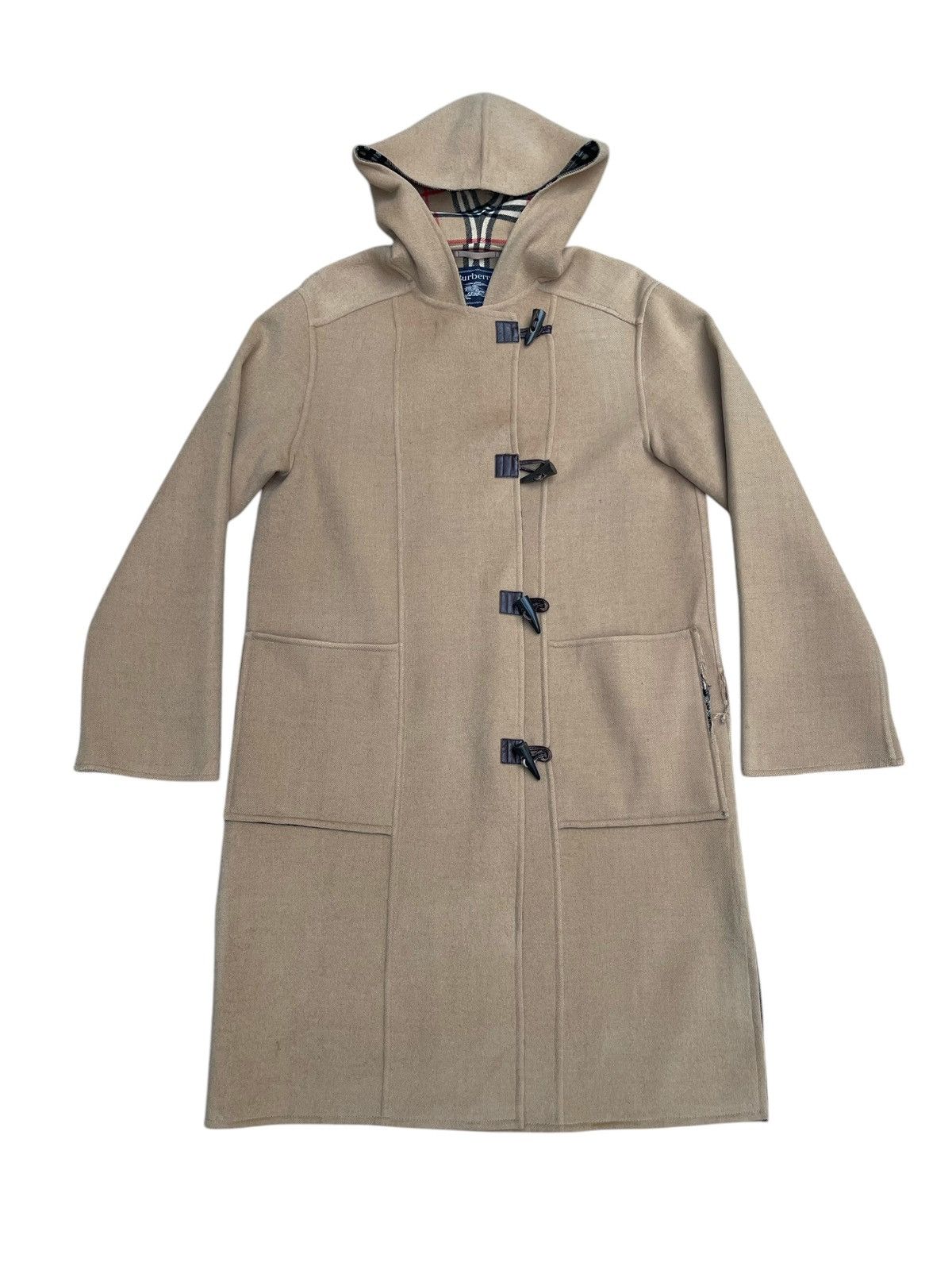 90s Burberrys Wool Cashmere Duffle Coat - Nova Check Lining