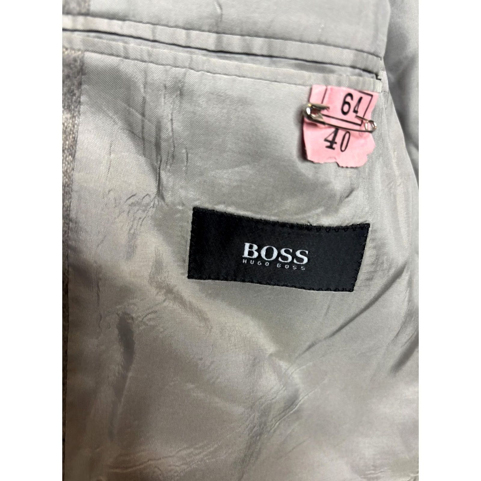 Hugo Boss HUGO BOSS Blazer Mens 40 Gray Cashmere Sport Coat Made In USA Classic Jacket Size 40R - 4 Thumbnail