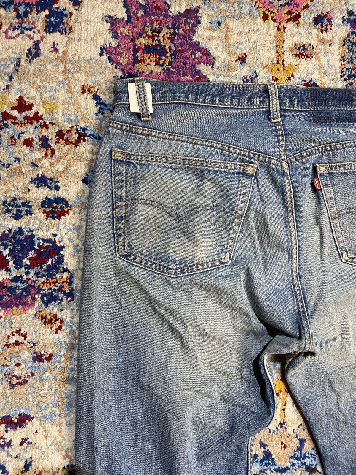 Levi's × Vintage 80's Levis 501 Distressed Relaxed Blue Denim Jeans 38x32 Size US 38 / EU 54 - 3 Thumbnail