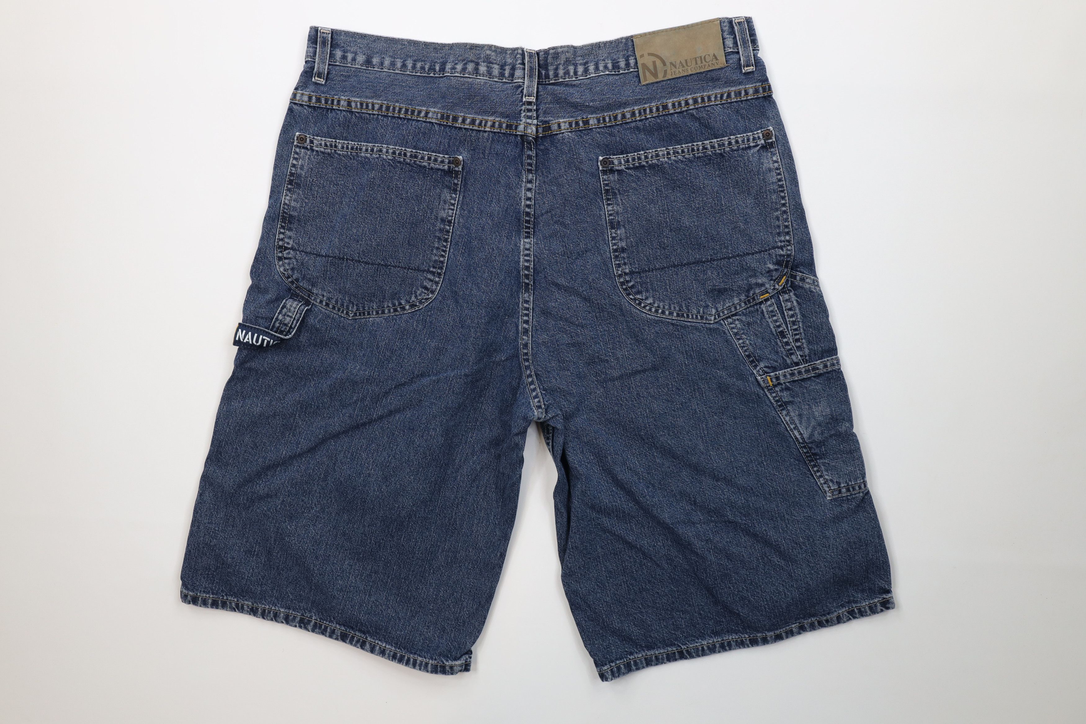 Nautica Vintage 90s Nautica Baggy Fit Dungaree Denim Jean Shorts Size US 36 / EU 52 - 7 Thumbnail