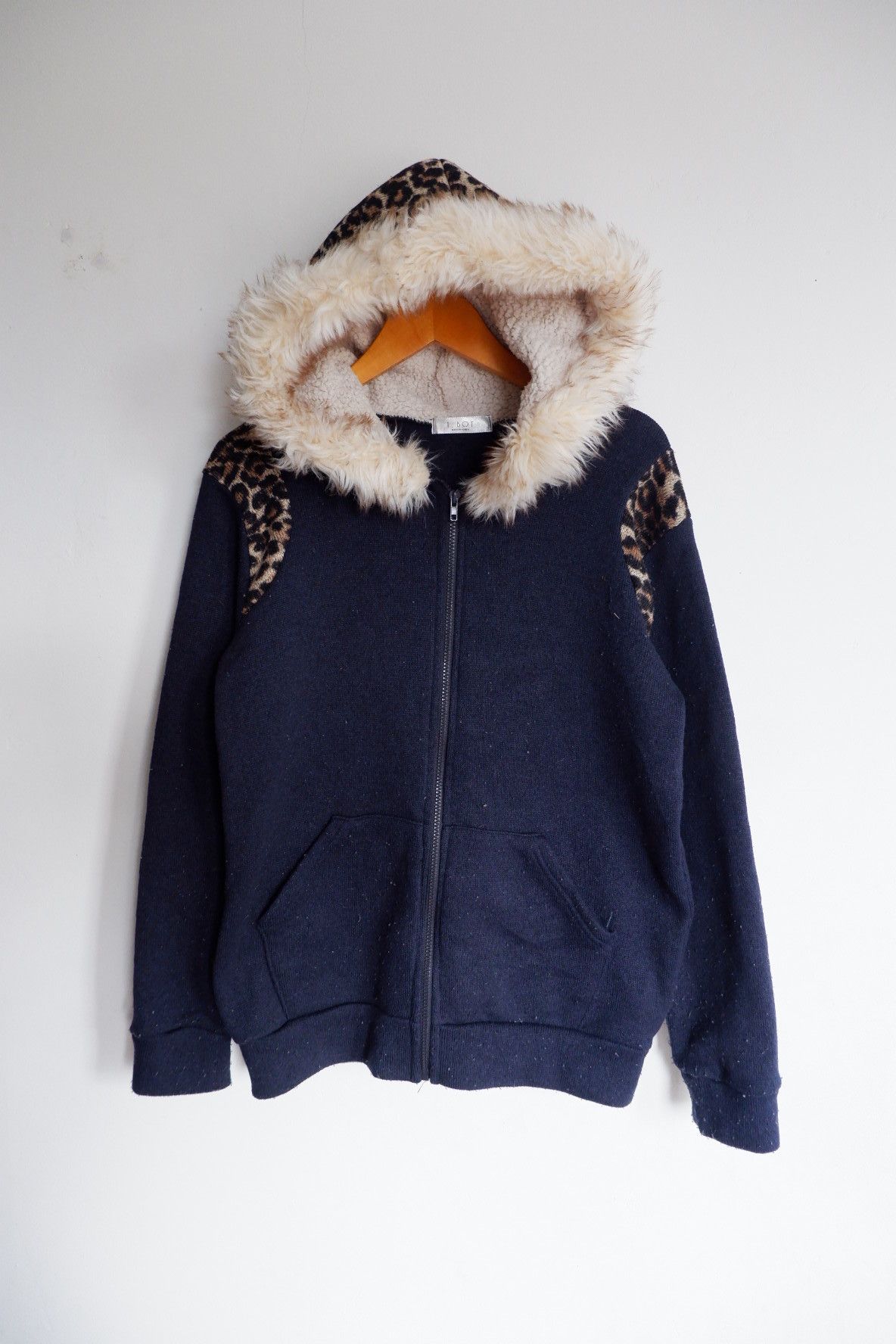 If Six Was Nine Vintage LGB Style T Boy Leopard Fur Knit Hoodie Size US M / EU 48-50 / 2 - 1 Thumbnail