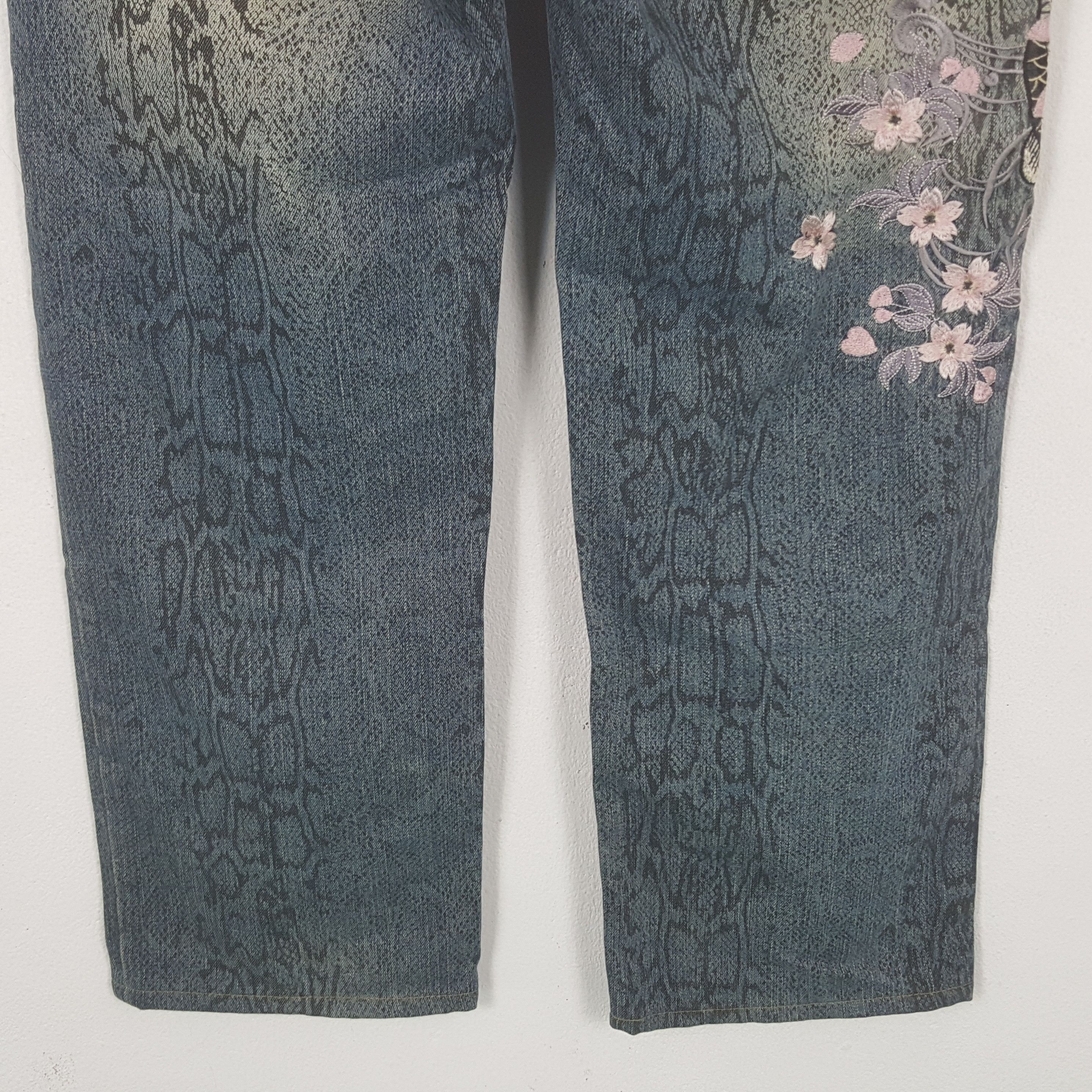 Japanese Brand Vintage Karakumi Tamashi Overprinted Denim Jeans Size US 32 / EU 48 - 6 Thumbnail