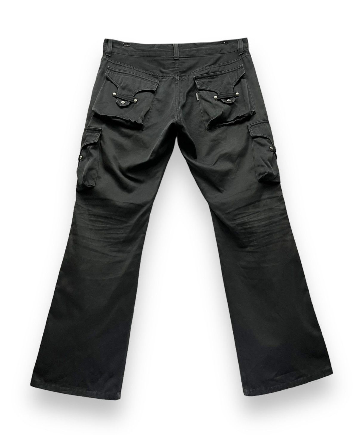 Tornado Mart Vintage TORNADO MART Rusty Black Bush Cargo Minimalist Flare Size US 32 / EU 48 - 9 Thumbnail
