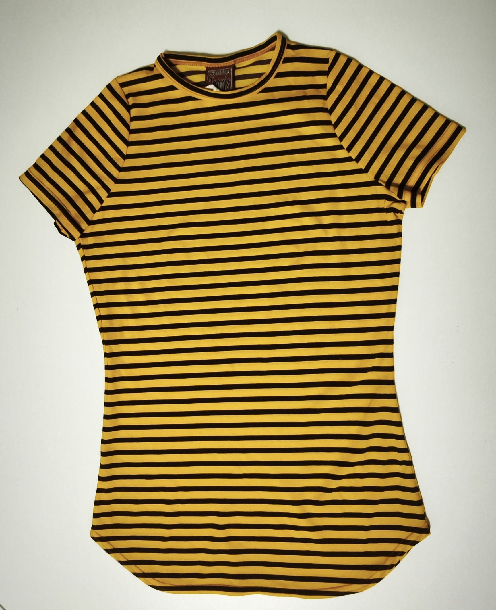 Jean Paul Gaultier Year: 1997 - Yellow and dark Brown stripes top Size S / US 4 / IT 40 - 20 Thumbnail