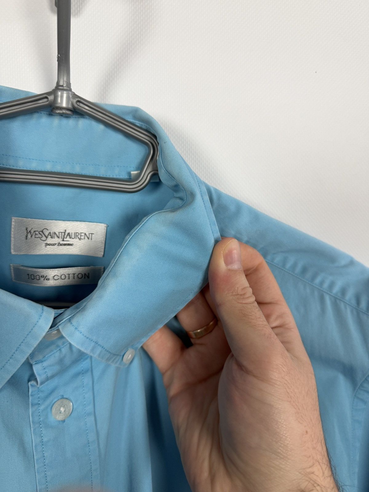 Yves Saint Laurent Vintage Yves Saint Laurent Vintage Short Sleeve Shirt Size L Size US L / EU 52-54 / 3 - 17 Thumbnail