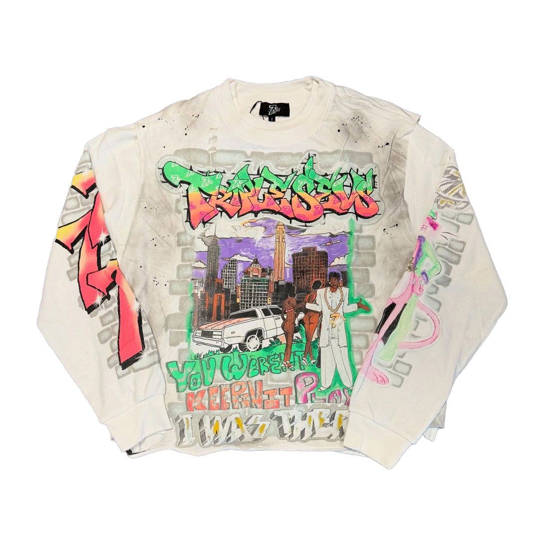 TRIPLE SEVENS Player Long Sleeve Thermal White Tee Size US XL / EU 56 / 4 - 1 Thumbnail