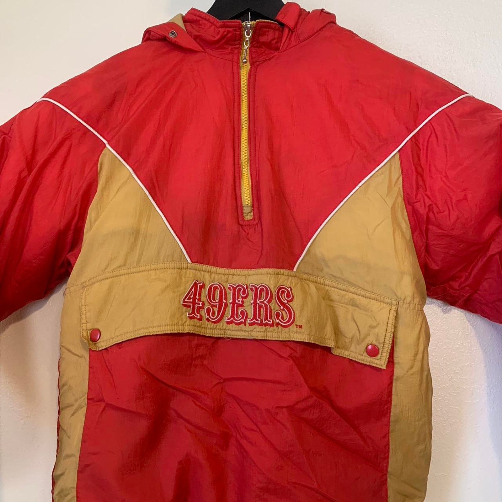 NFL Vintage San Francisco 49ers Hooded Puffer Jacket Size US S / EU 44-46 / 1 - 4 Thumbnail