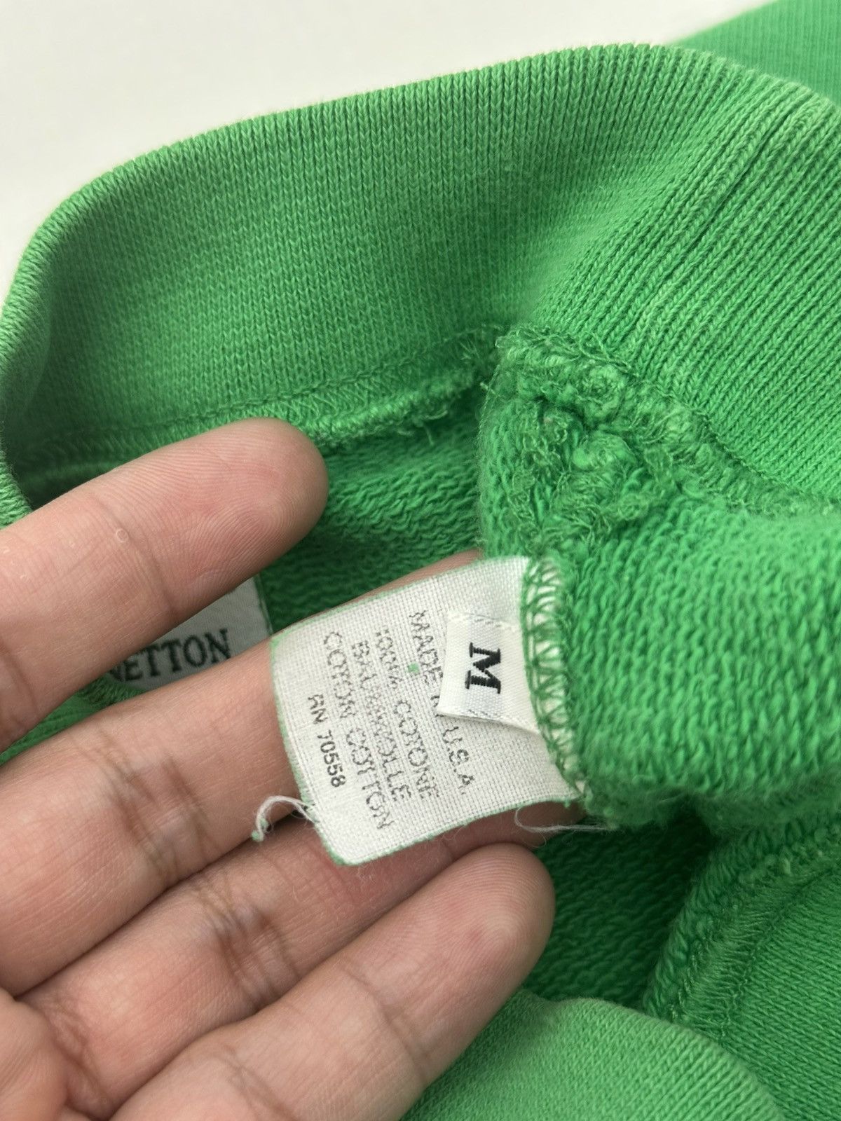 United Colors Of Benetton VTG 90s United Colors of Benetton Green Mock Neck Pullover M Size M / US 6-8 / IT 42-44 - 10 Thumbnail