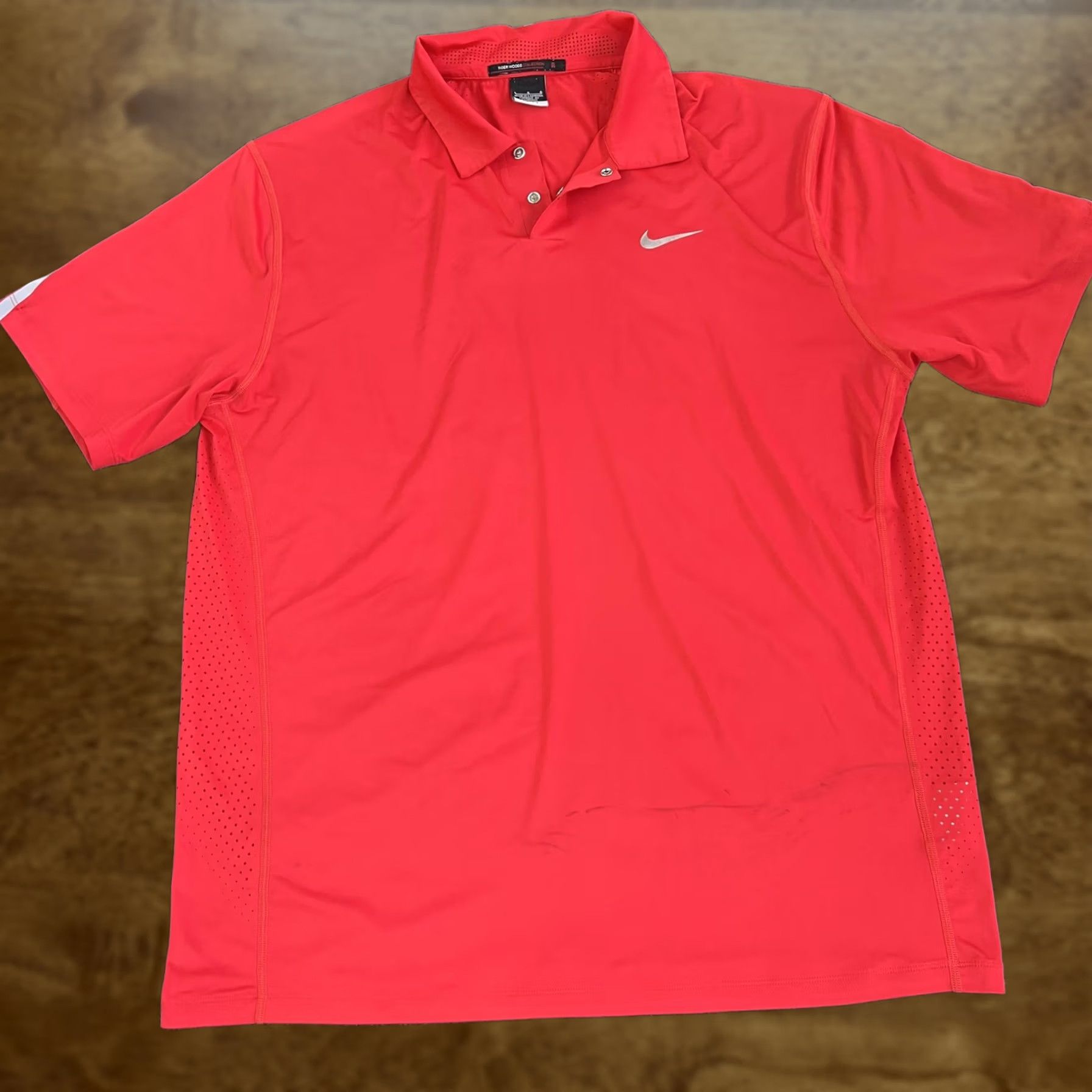 Nike Nike Tiger Woods Dri-FIT Polo Mens L Red Short Sleeve Golf Performance Shirt Size US L / EU 52-54 / 3 - 1 Thumbnail