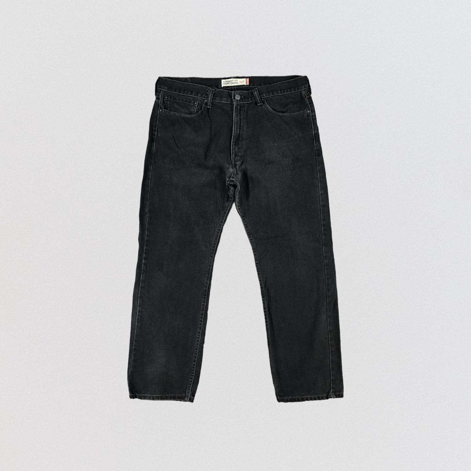 image of Faded Black Levis 505 Jeans-Jm2897, Men's (Size 38)