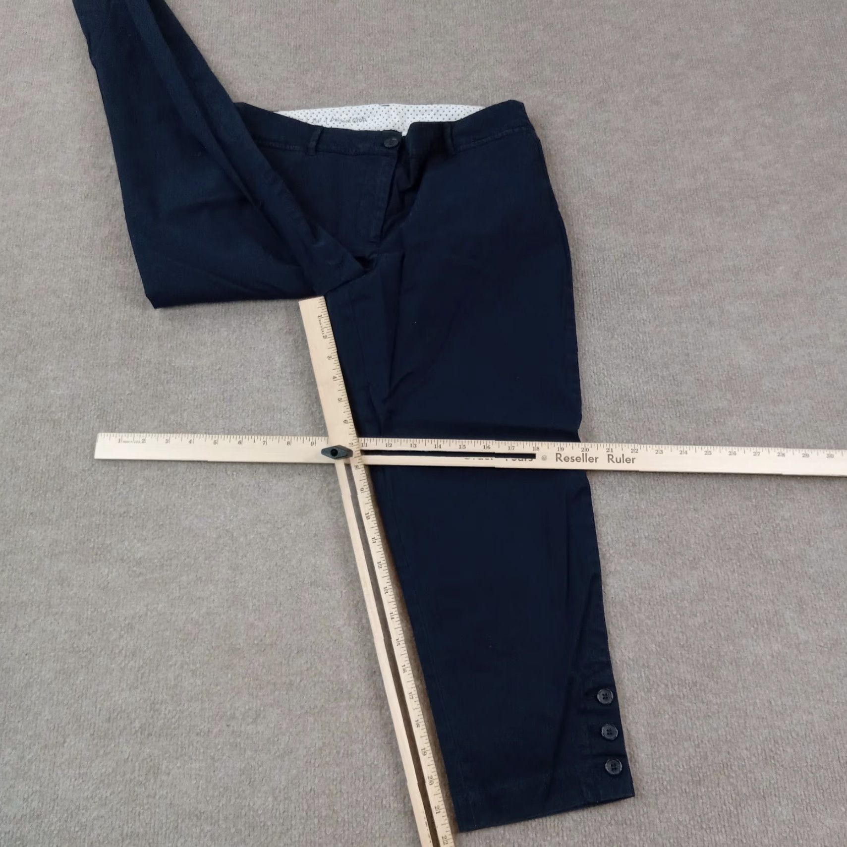 Talbots Talbots Womens Black Cropped Stretch Pants 8P Petite Size 32" / US 10 / IT 46 - 2 Thumbnail