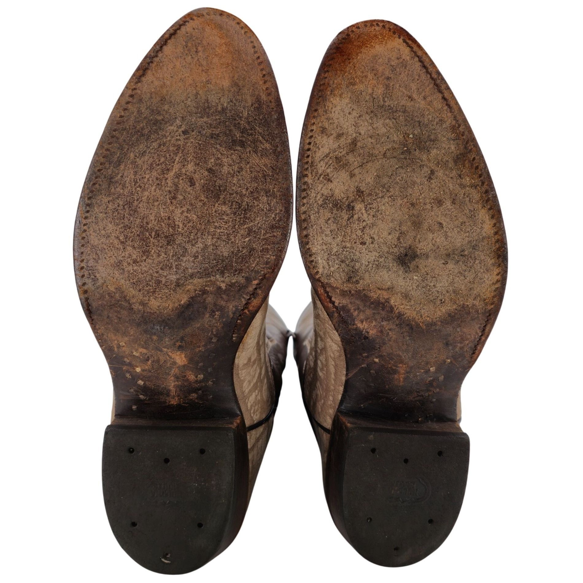 Nocona Boots Nocona Cape Buffalo Cowboy Boots Mens 10D Brown Tan Exotic Size US 10 / EU 43 - 4 Thumbnail