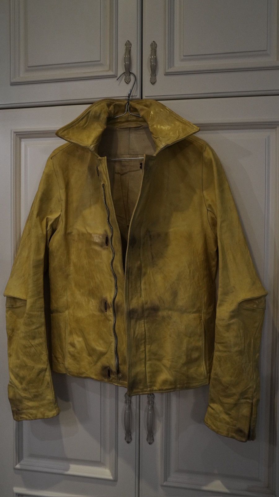 Carol Christian Poell Carol Christian Poell Scarstich yellow leather jacket 2398 Size US S / EU 44-46 / 1 - 3 Thumbnail