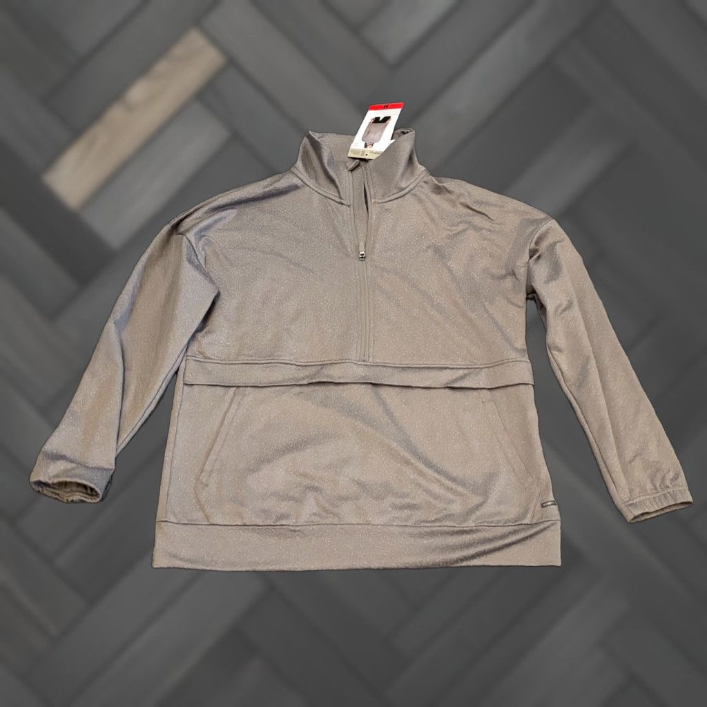 Vintage MONDETTA Active Popover 1/2 Zip Pullover Womens Medium Gray Long Sleeve NWT Size M / US 6-8 / IT 42-44 - 1 Thumbnail