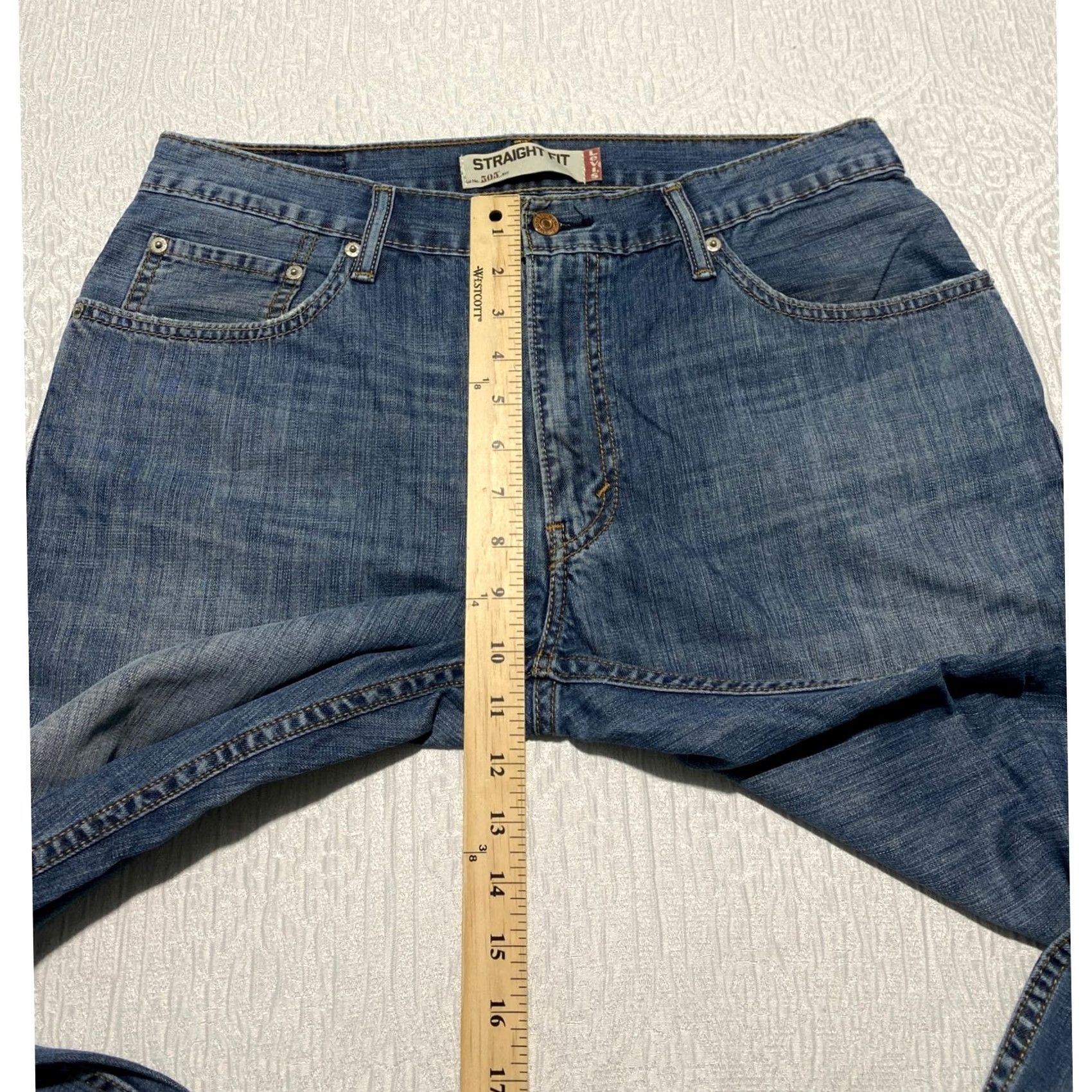 Levi's Levi's 505 Straight Fit Jeans 34x30 Blue Denim Pants Size US 34 / EU 50 - 6 Thumbnail