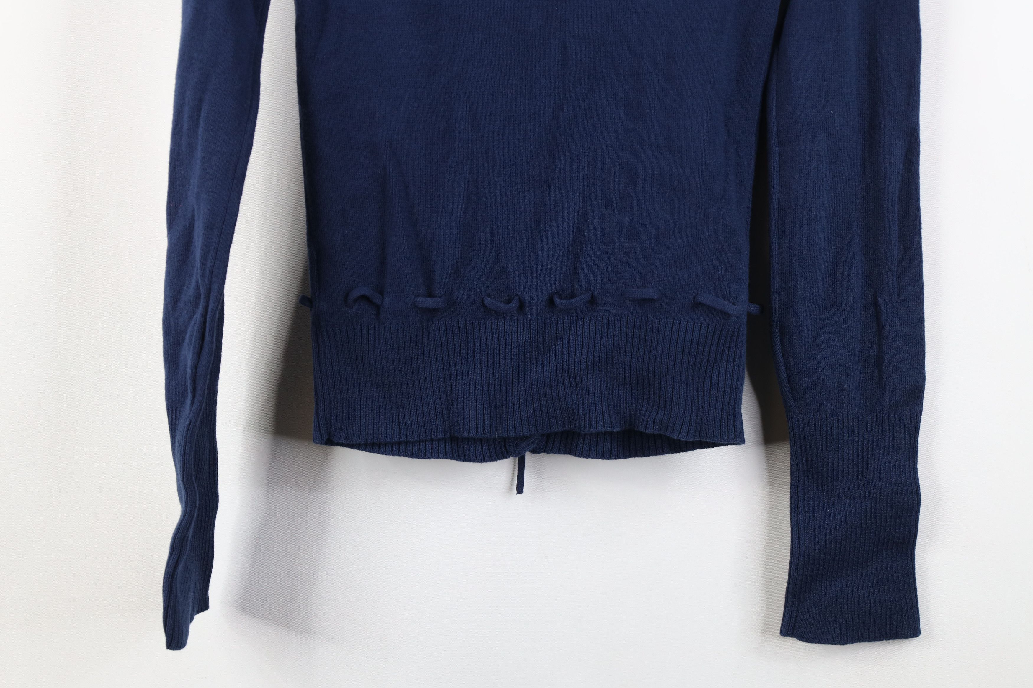 Aeropostale Vintage 90s Y2K Aeropostale Cropped Cardigan Sweater Blue Size M / US 6-8 / IT 42-44 - 12 Thumbnail