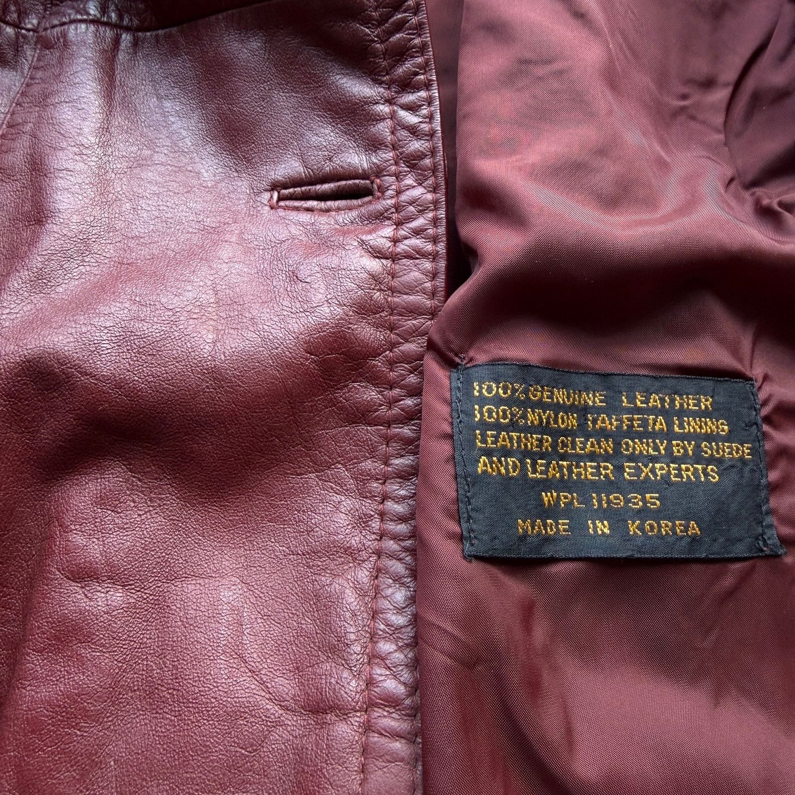 Other Vtg 80s Burgundy Genuine Leather Trench Coat Jacket Women Size XL / US 12-14 / IT 48-50 - 4 Thumbnail